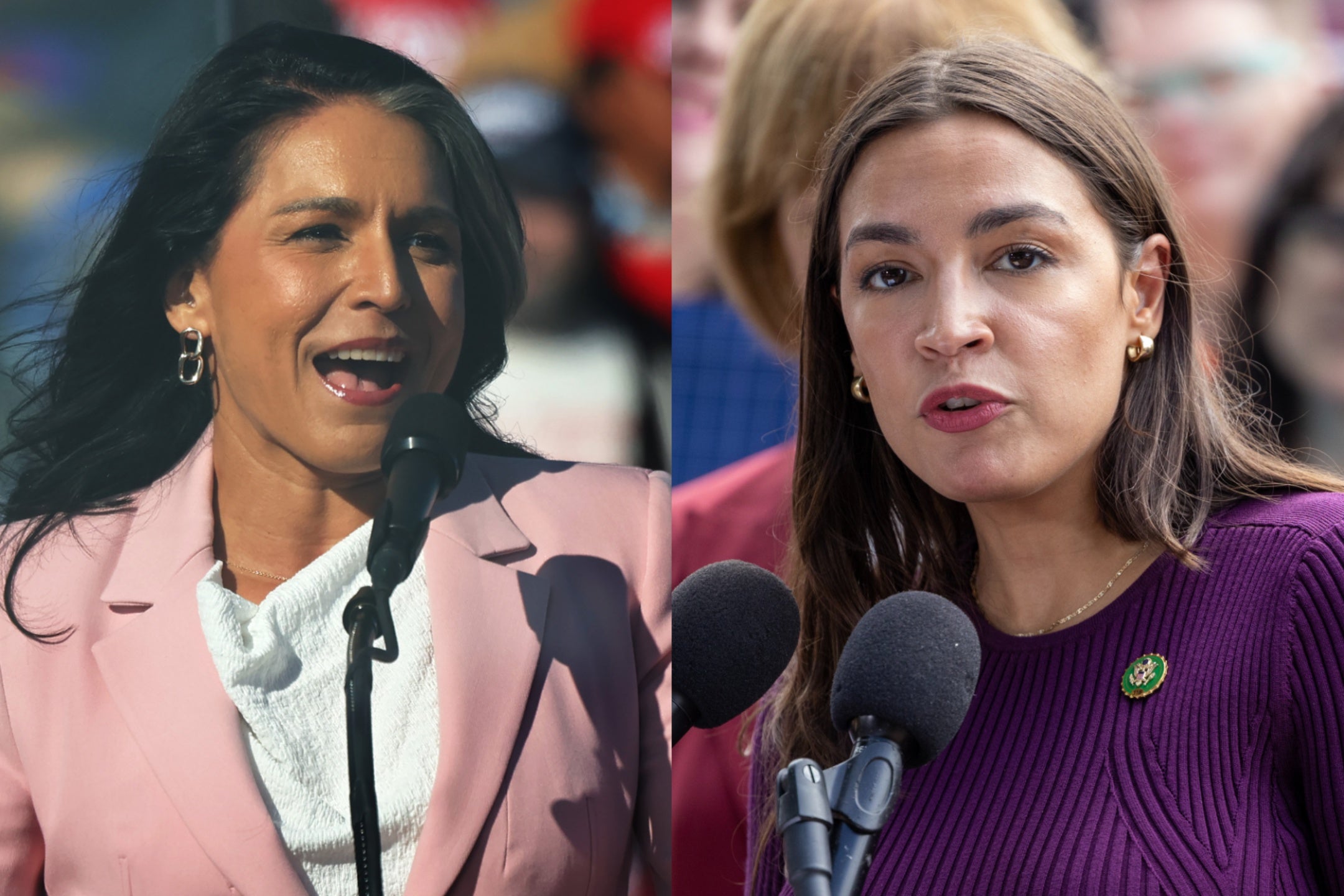 Tulsi Gabbard and Alexandria Ocasio Cortez. The New York Rep has expressed dismay at Gabbard nomination to be the director of national intelligence