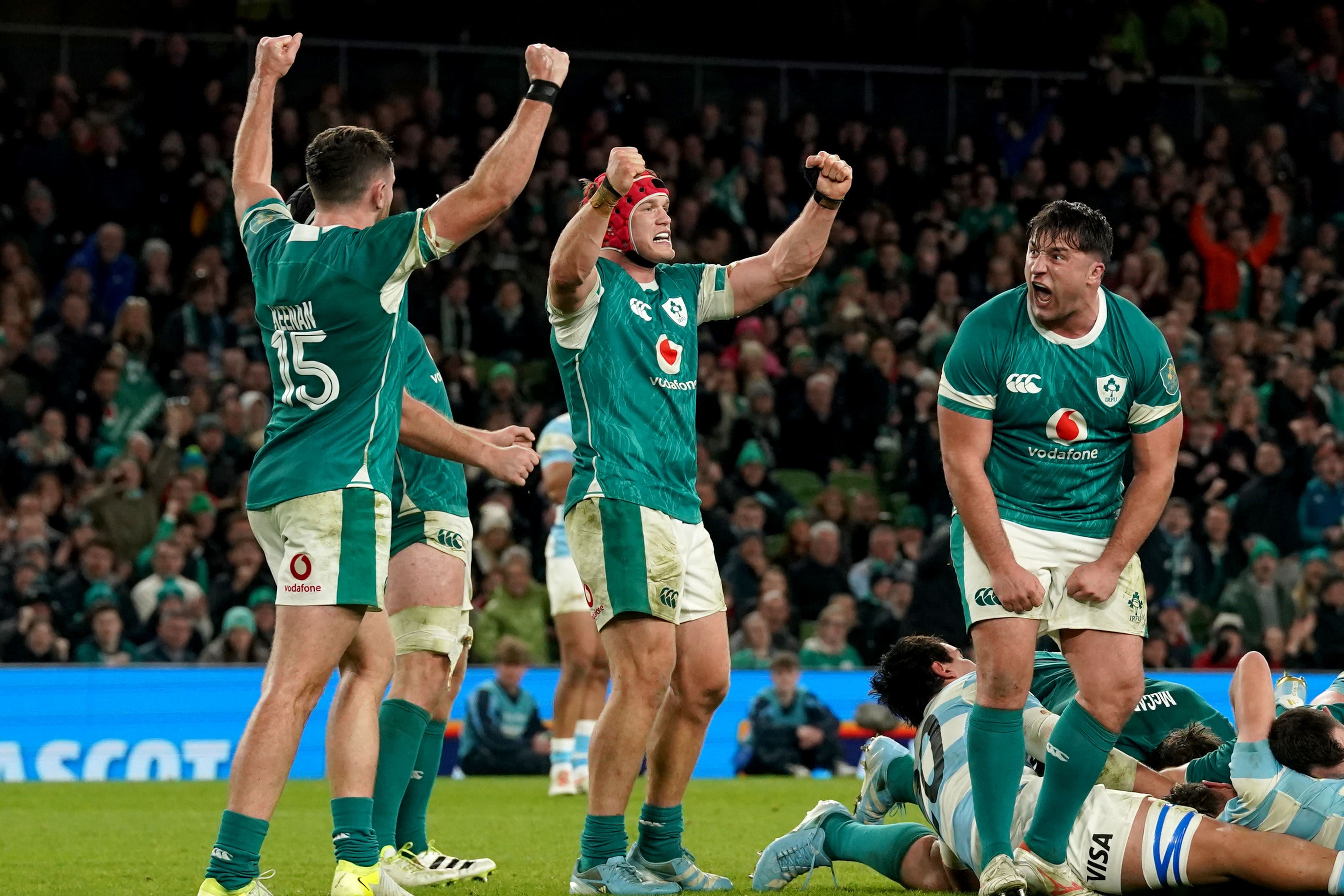 Ireland held off Argentina to claim a narrow victory in Dublin