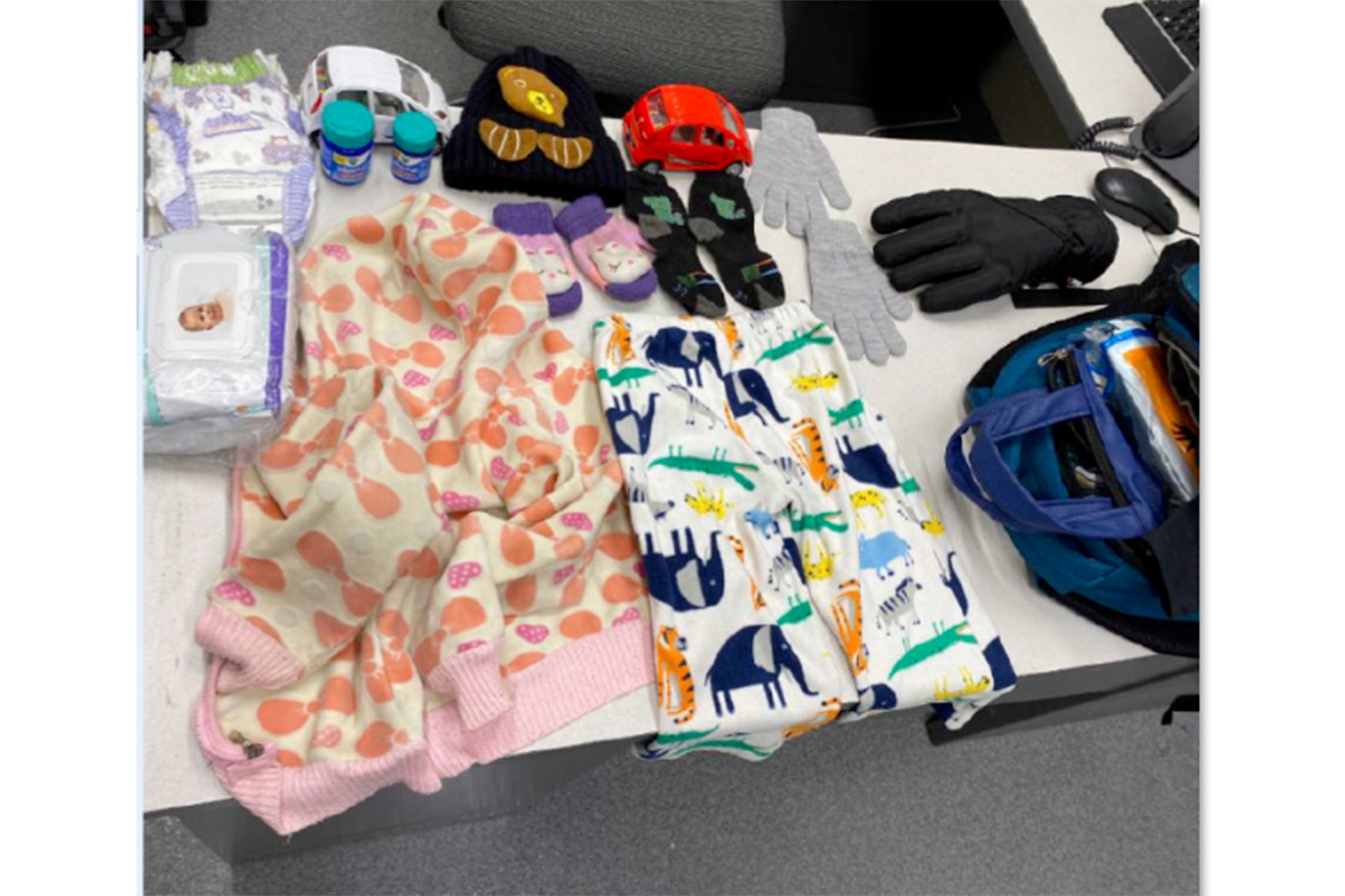 Items found in a migrant child’s backpack