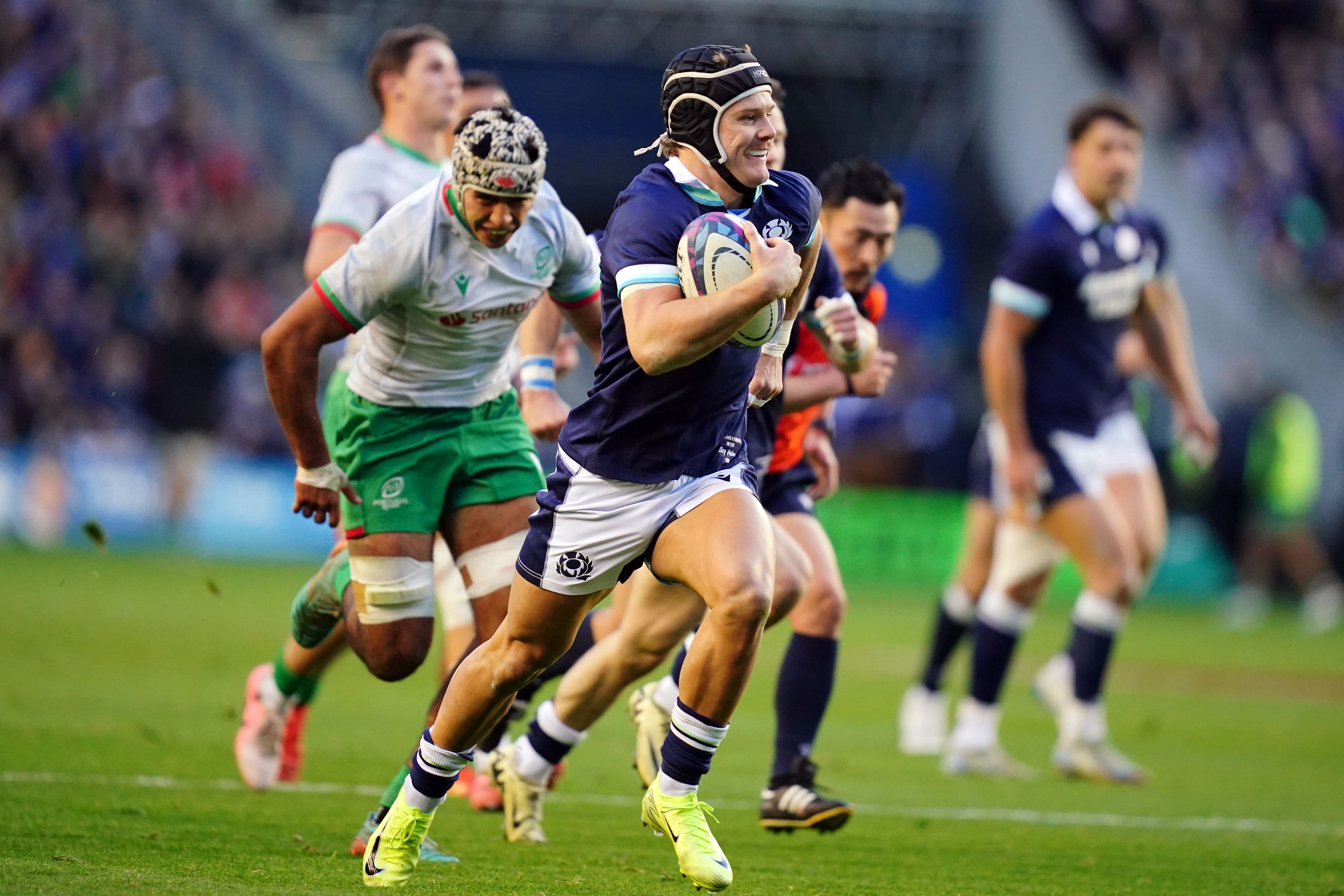 Darcy Graham scored Scotland’s fourth try against Portugal