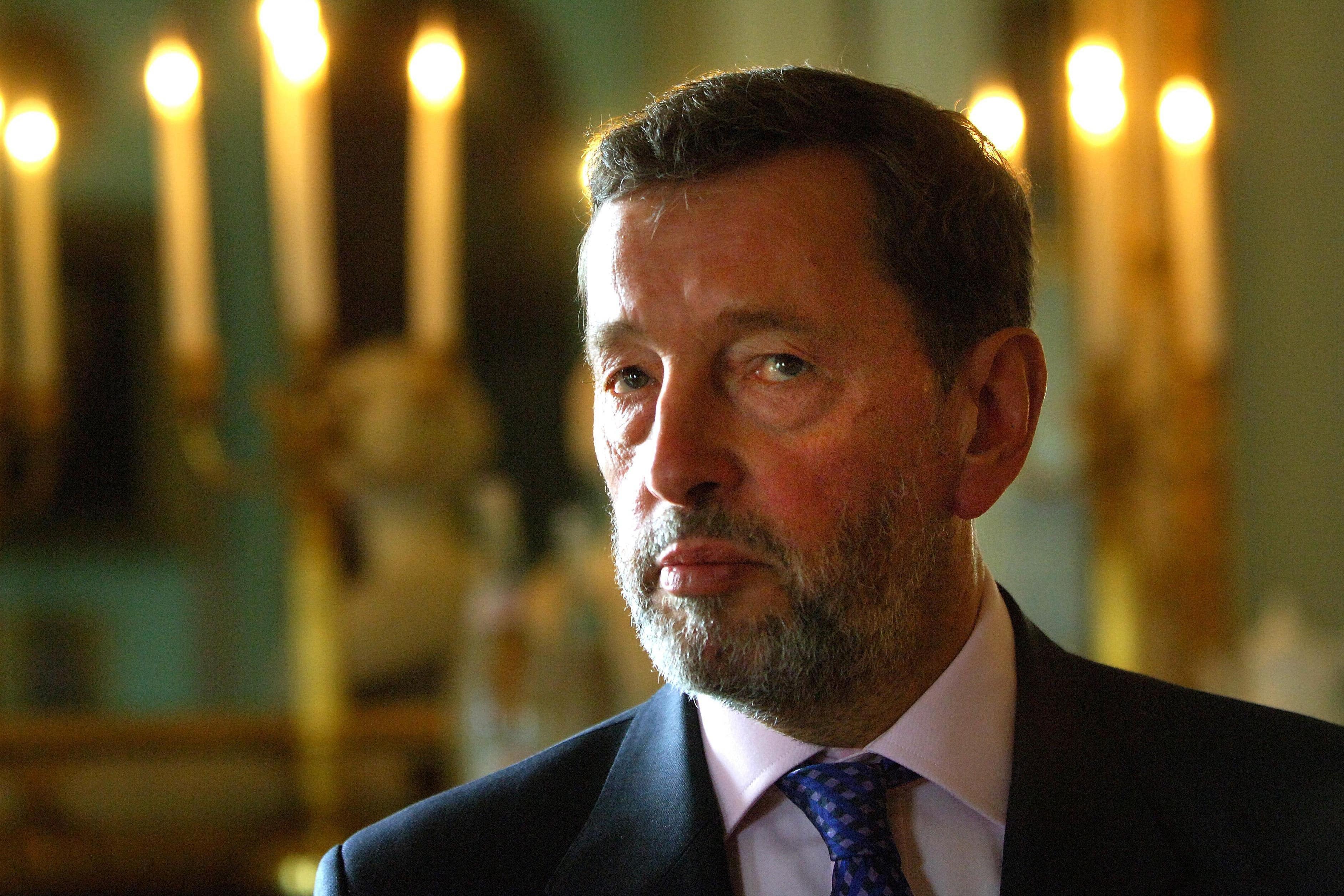 Lord Blunkett was injured falling in the gap