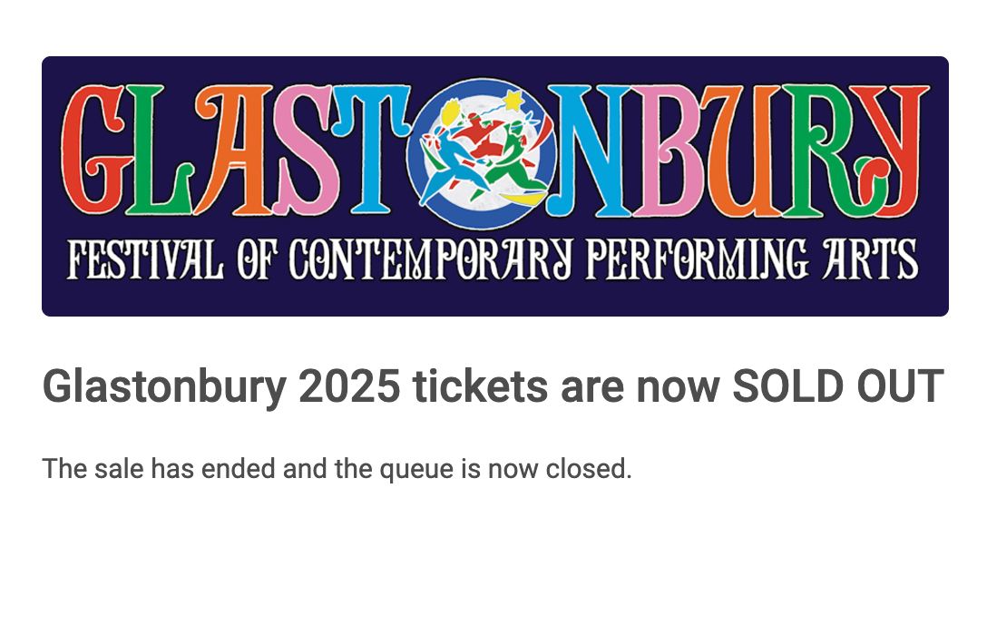 Glastonbury tickets have sold out