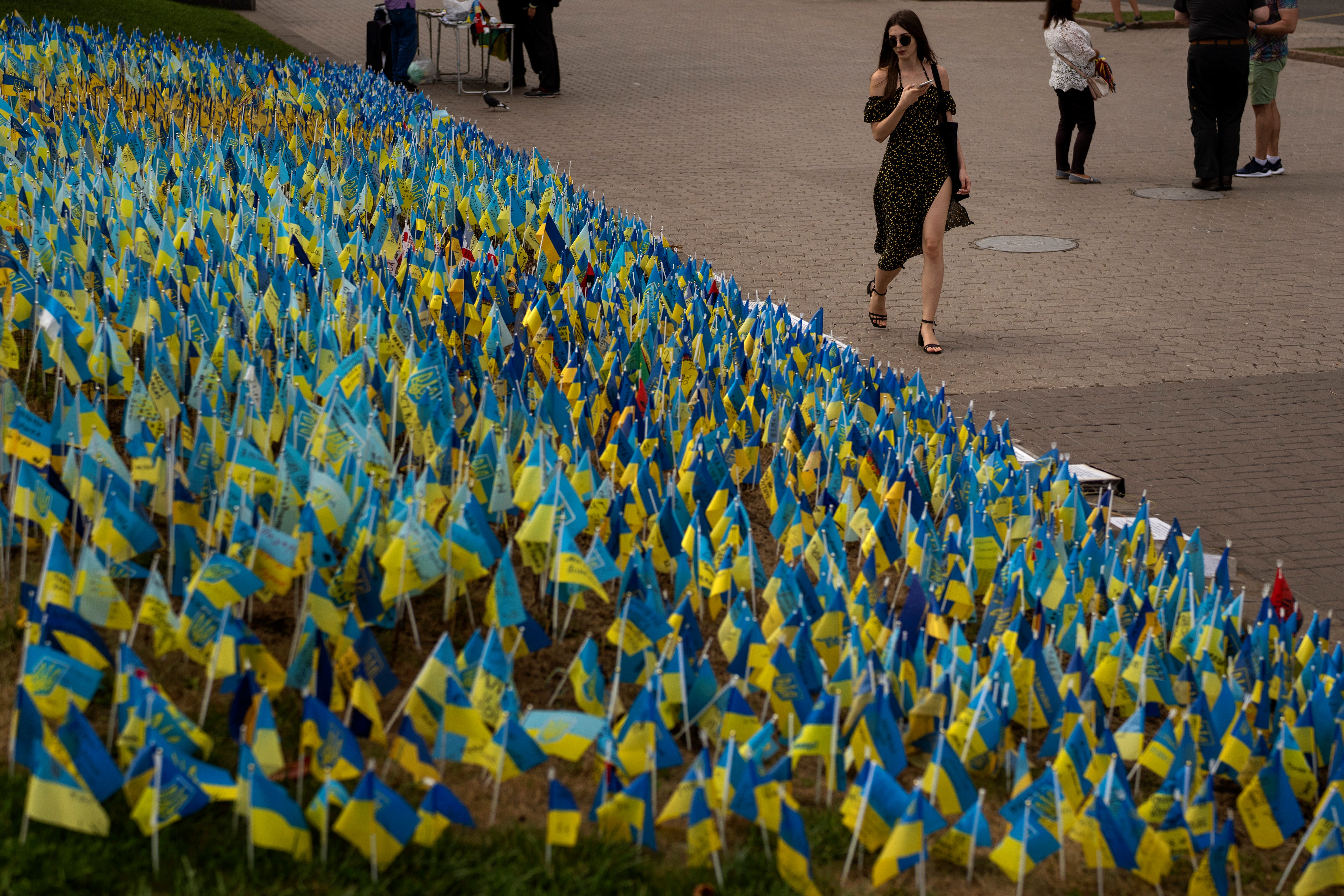 Russia Ukraine War 1000 Days Flags