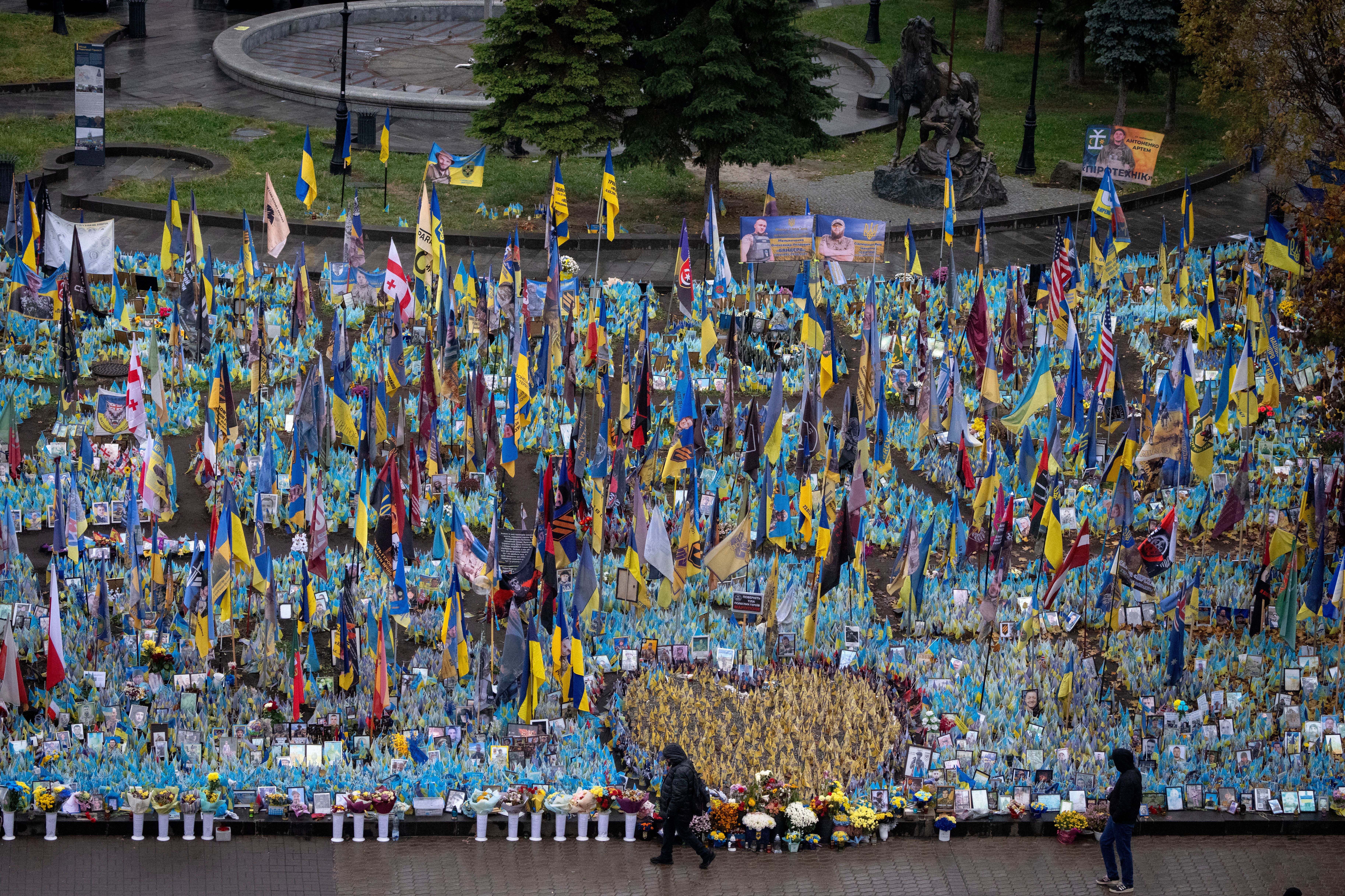 Russia Ukraine War 1000 Days Flags