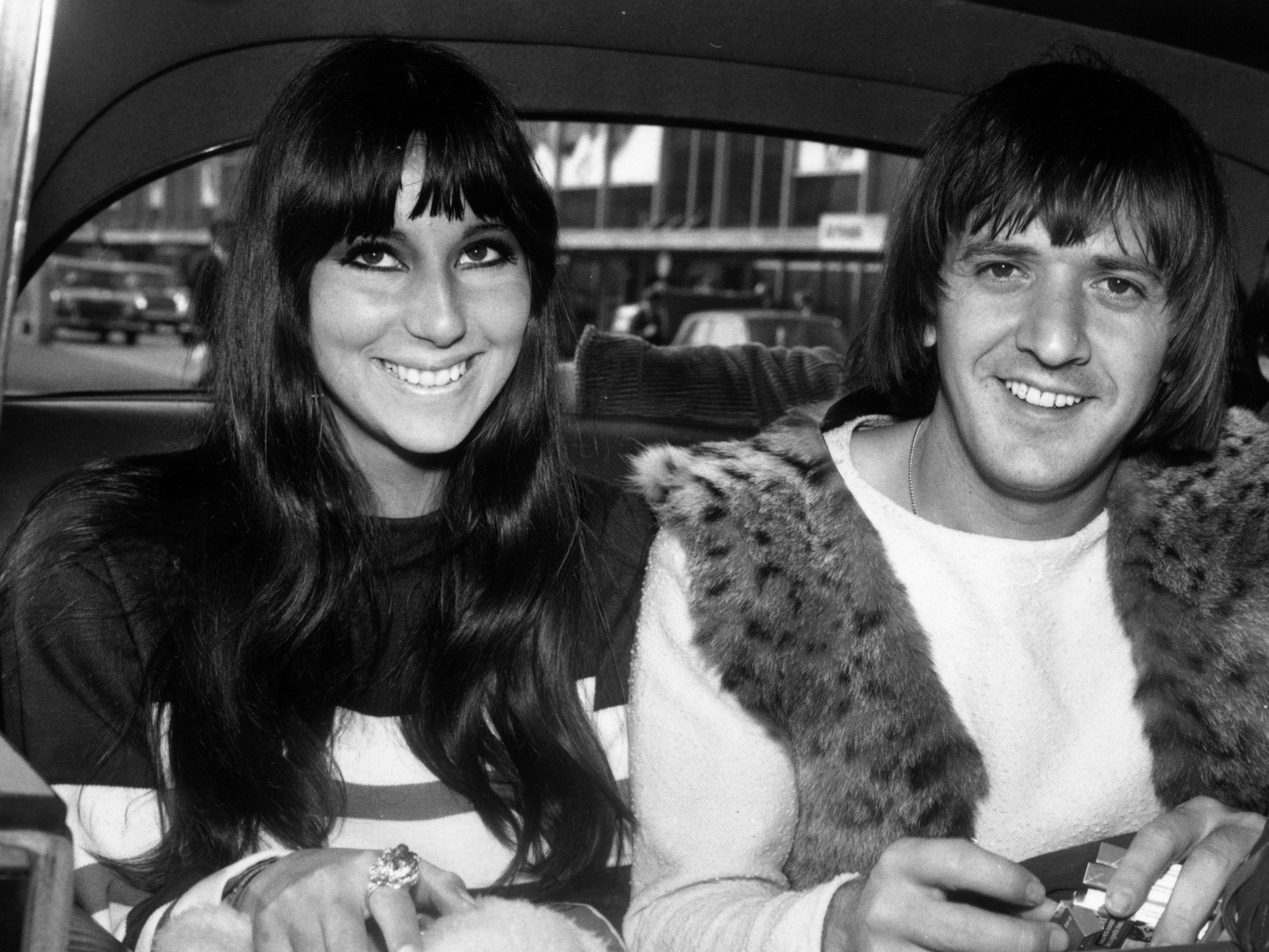 Cher with her former husband, Sonny Bono, in 1965