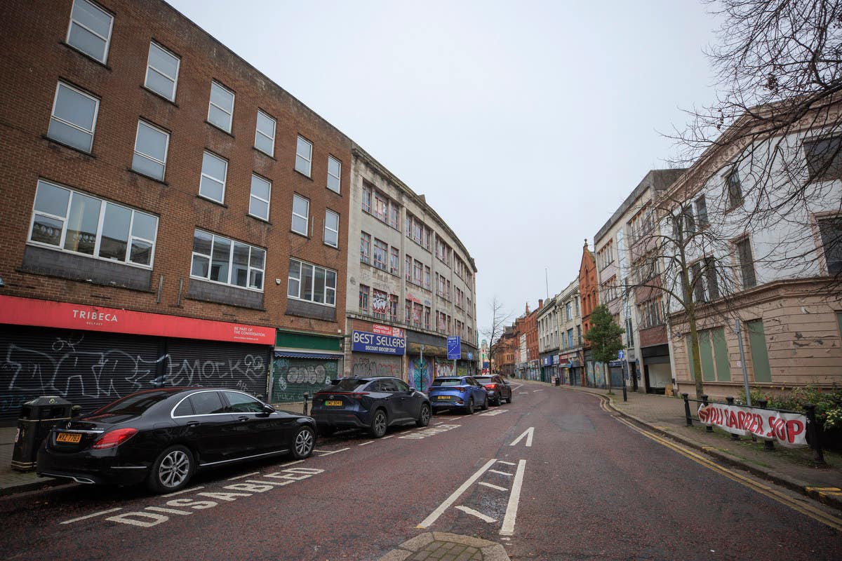 General view of North Street in Belfast, part of the proposed Tribeca development (Liam McBurney/PA)