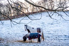 More snow to fall as wintry showers seen across the UK in ‘first taste of winter’