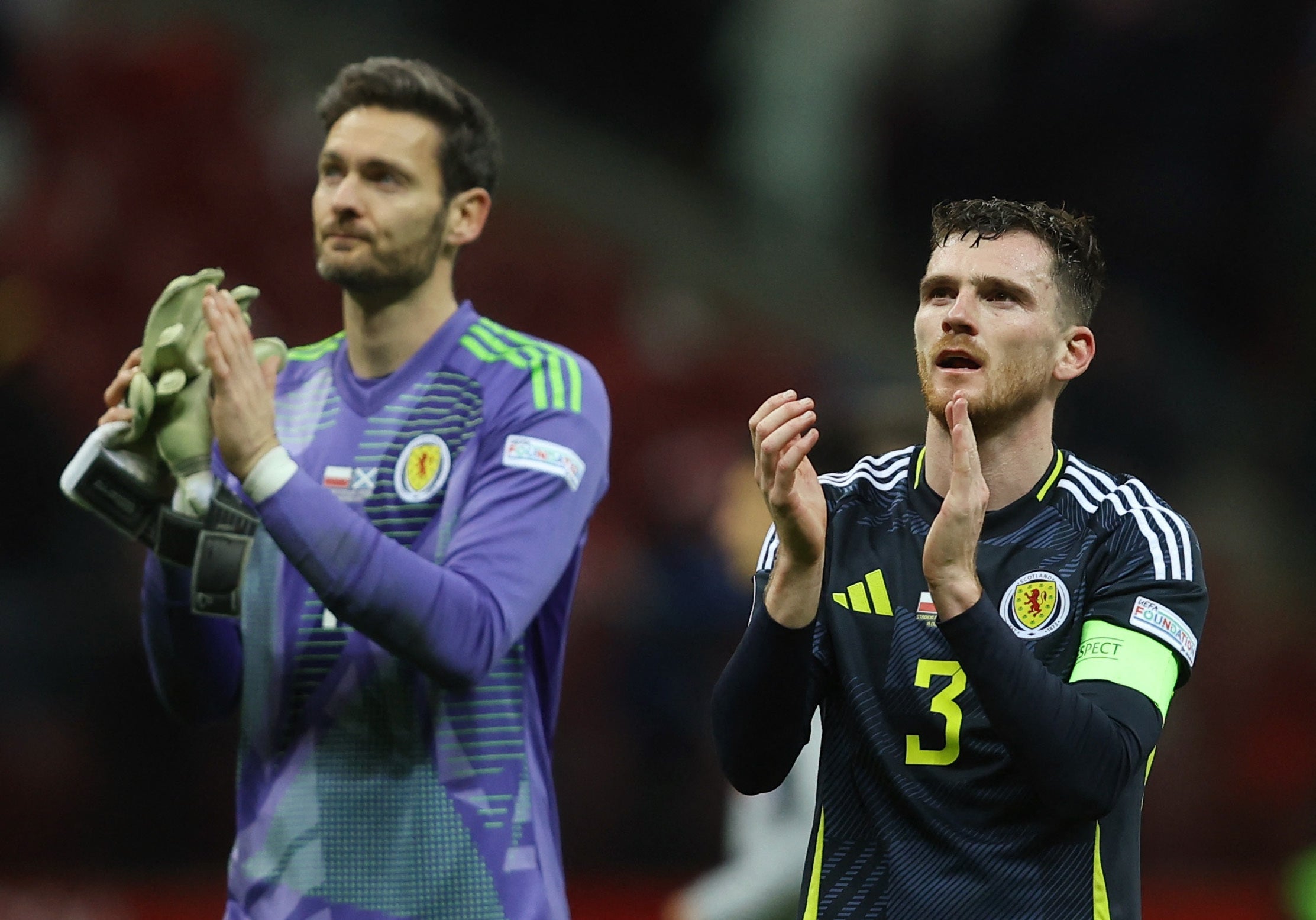 Scotland finished third in Nations League A1 thanks to Andy Robertson’s dramatic late header