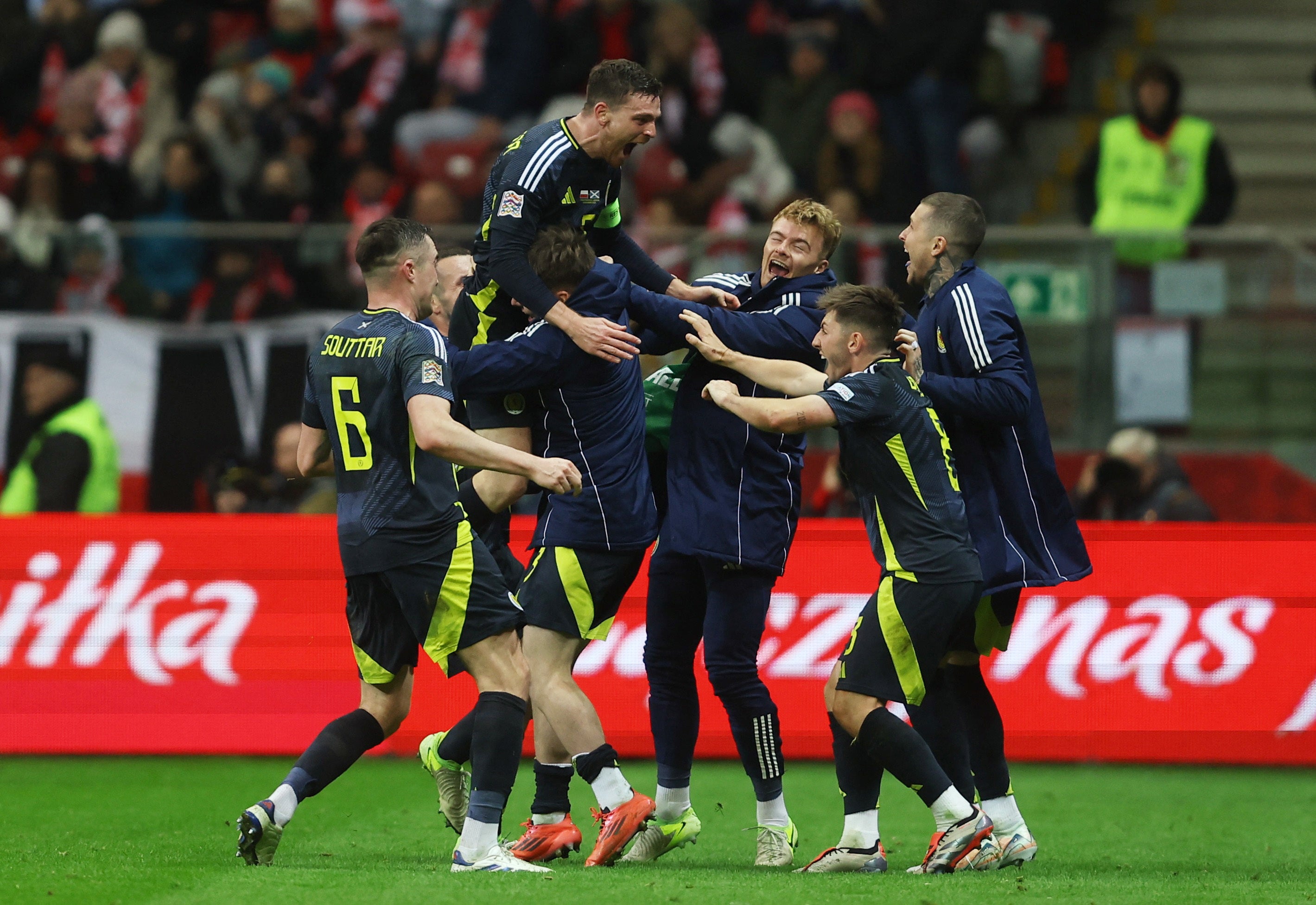 Robertson scored a last-gasp header to rescue Scotland