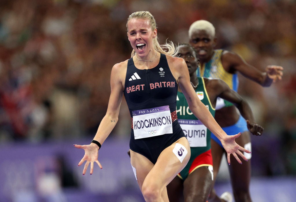 Keely Hodgkinson won the women’s 800m gold at Paris 2024