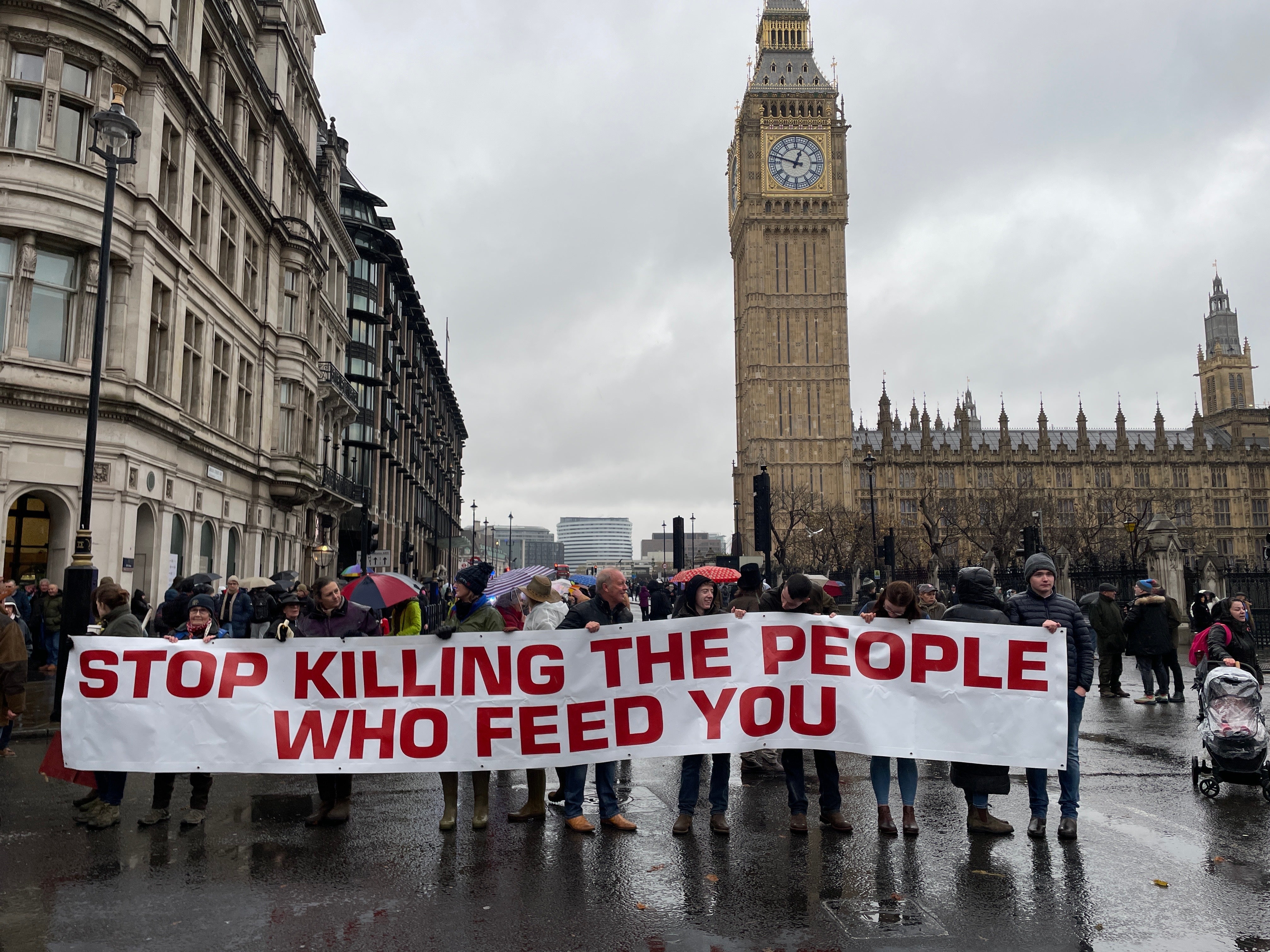 Thousands joined a wider protest run alongside the NFU’s mass lobby of MPs on Tuesday