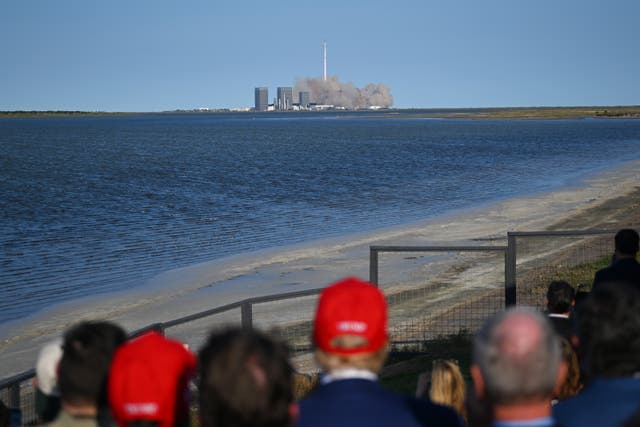 <p>US President-elect Donald Trump looks on during a viewing of the launch of the sixth test flight of the SpaceX Starship rocket on 19 November, 2024 in Brownsville, Texas</p>