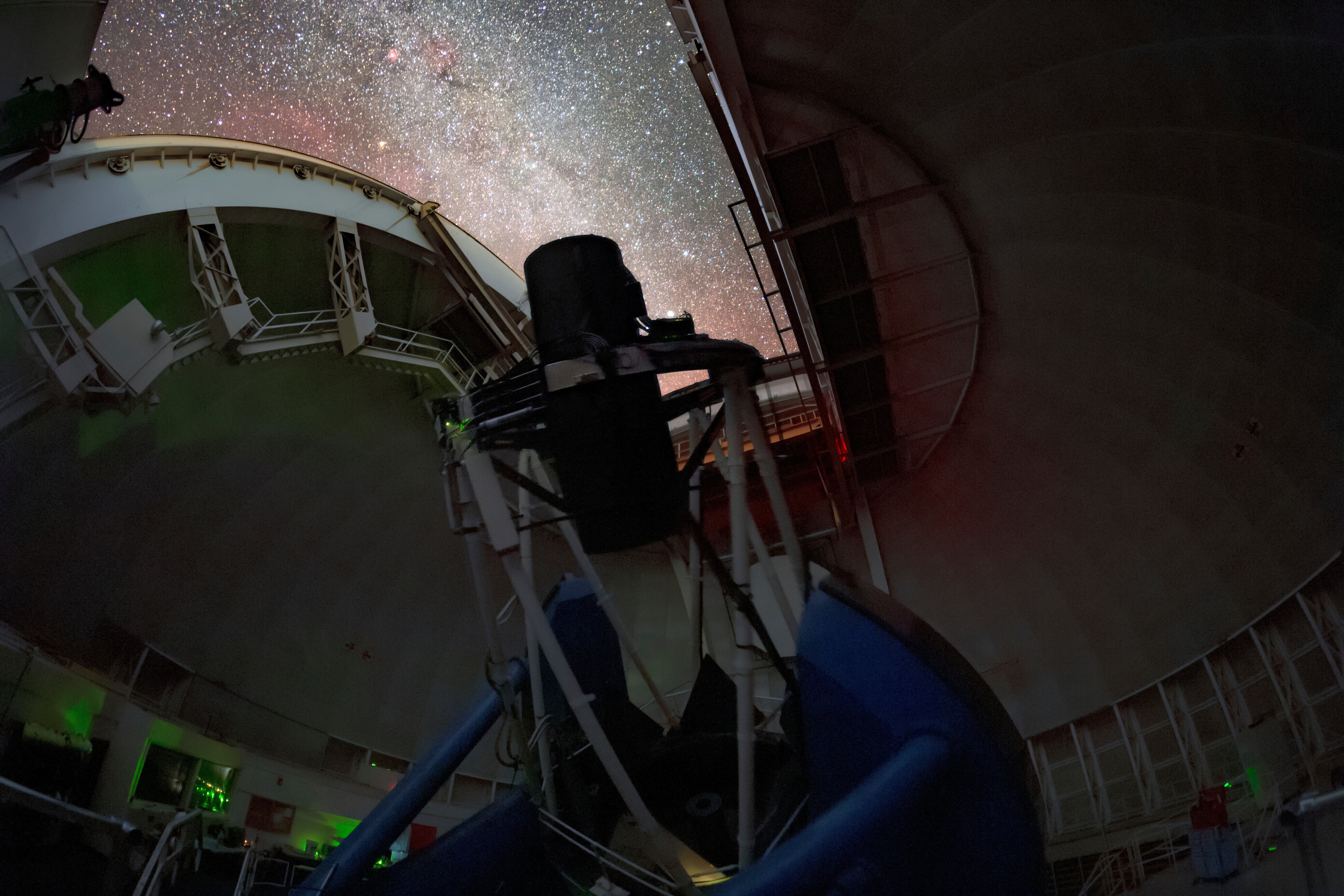The Dark Energy Spectroscopic Instrument (DESI) making observations in the night sky
