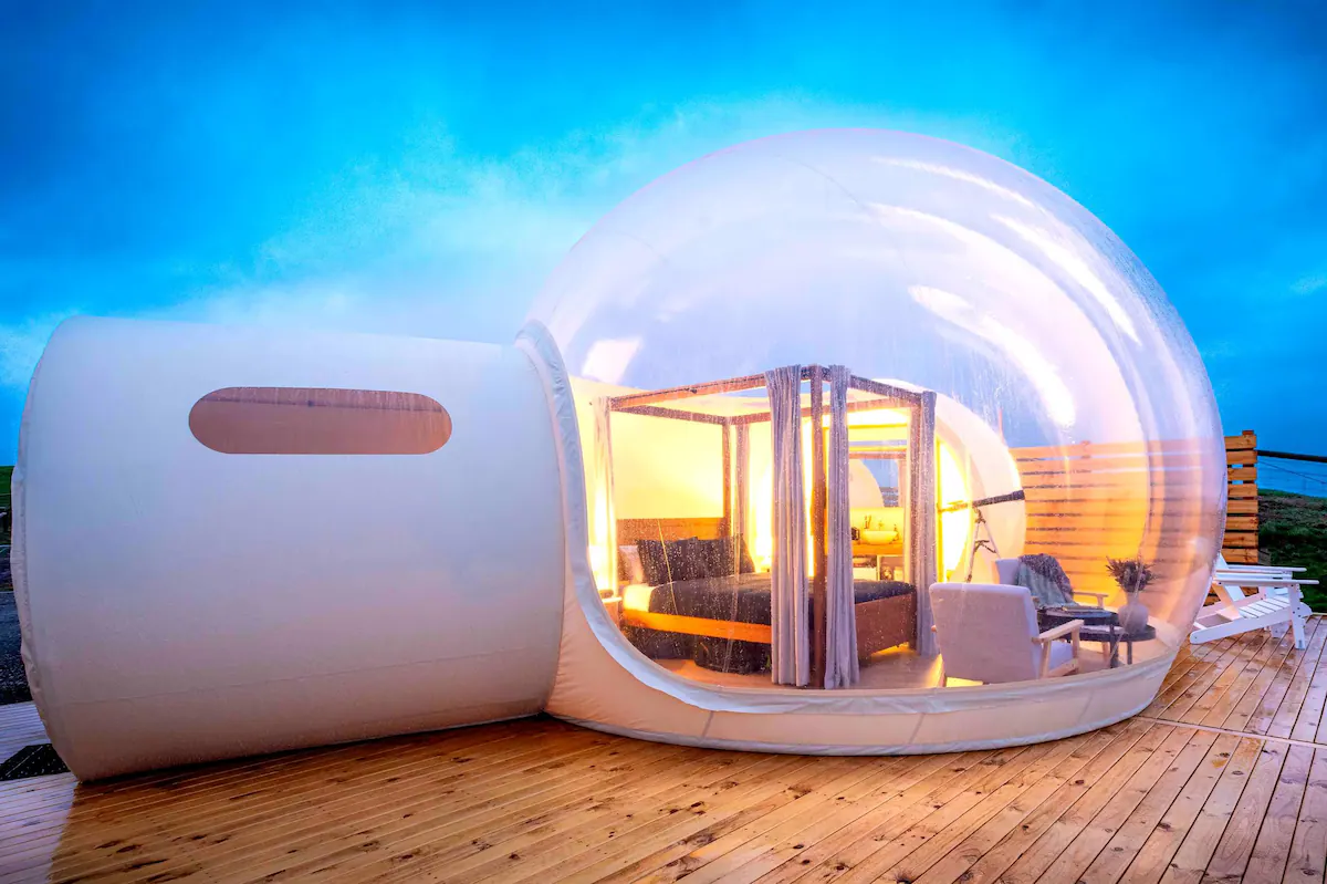 Images of the supposed stargazing domes were stolen from a popular Australian listing on Airbnb