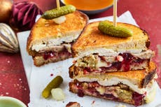 The ultimate leftover Christmas toastie: Turkey, brie and a gravy dip