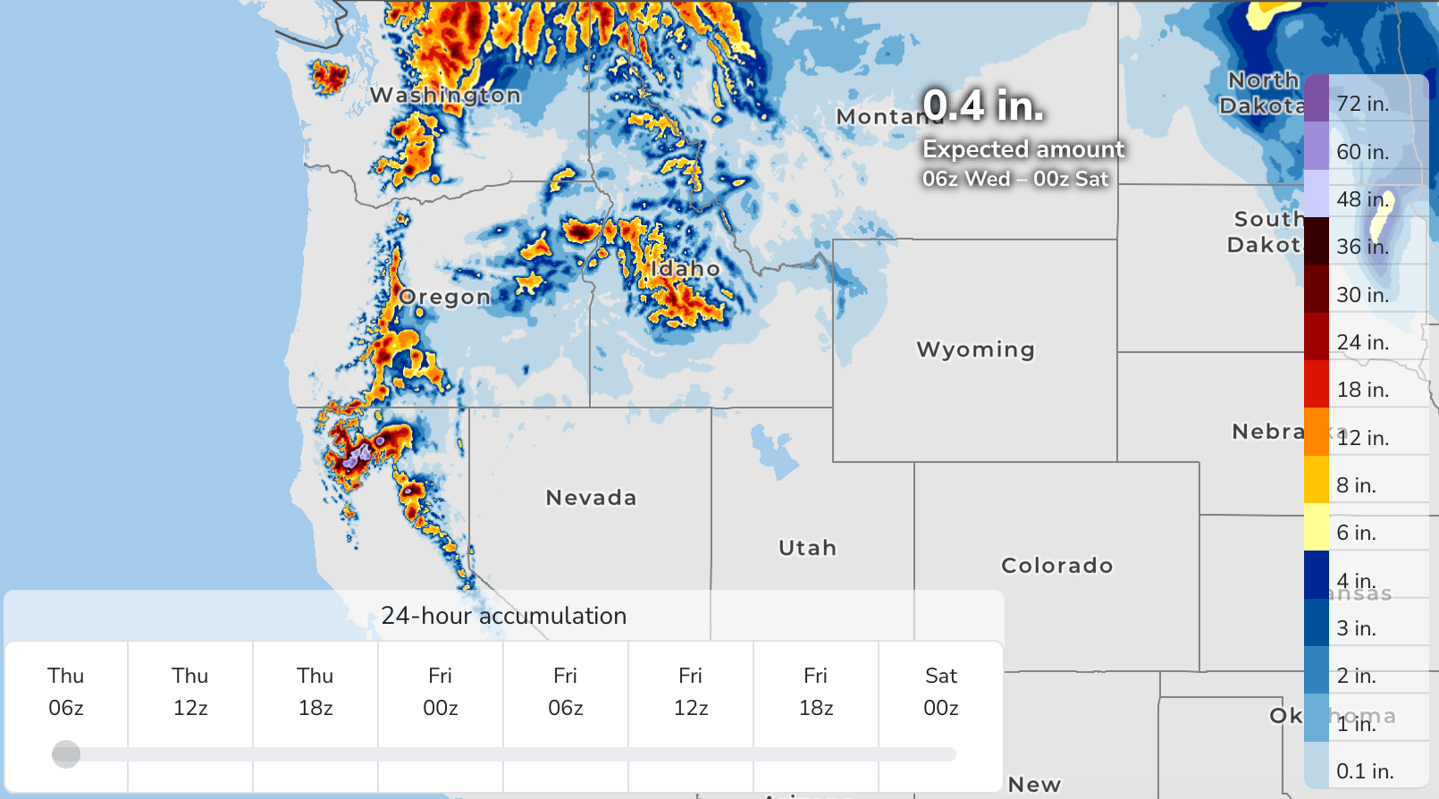 Weather Prediction Center’s probabilistic precipitation portal estimates snowfall in the region