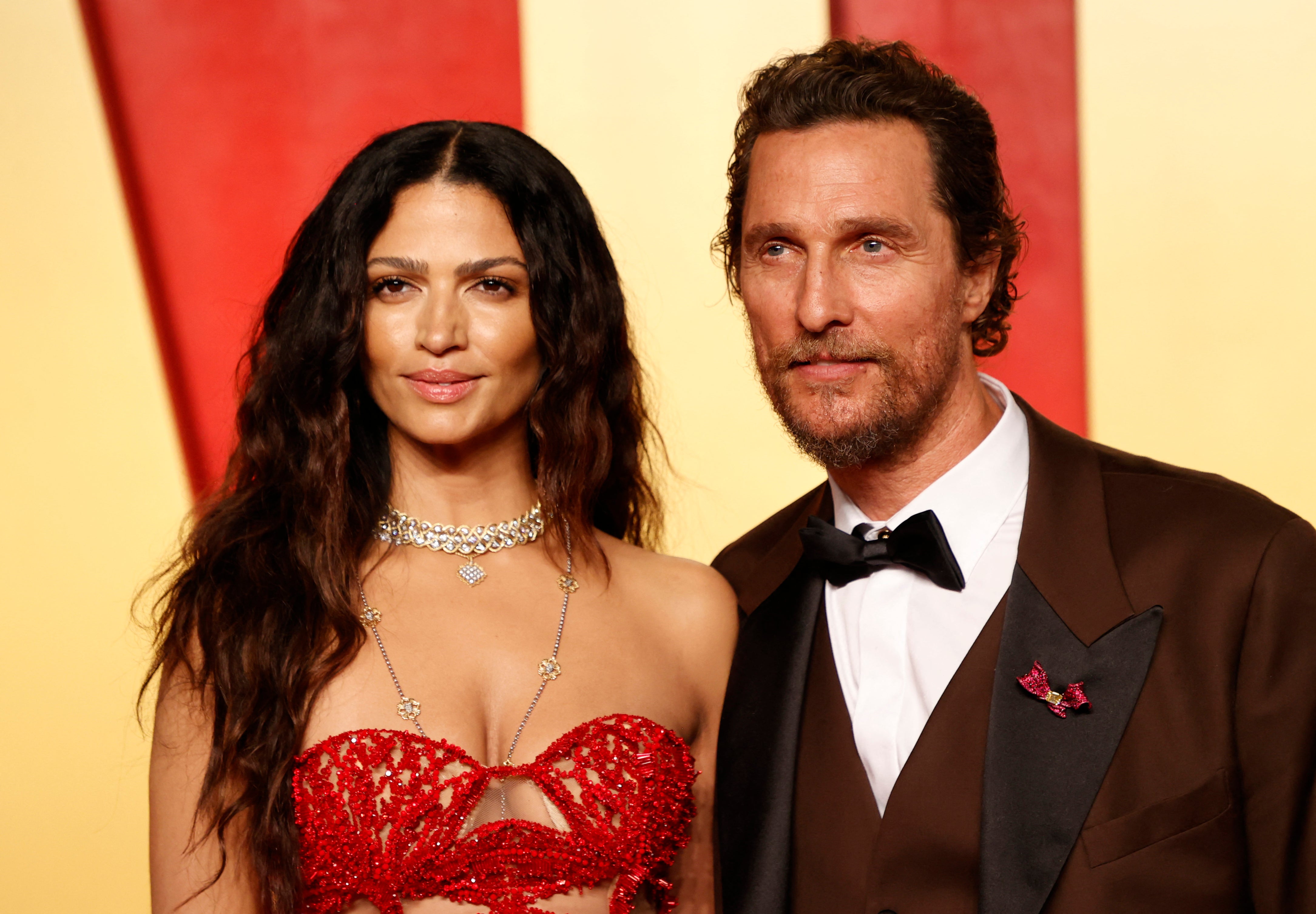 McConaughey and his wife and model Camila Alves at an Oscars party earlier this year