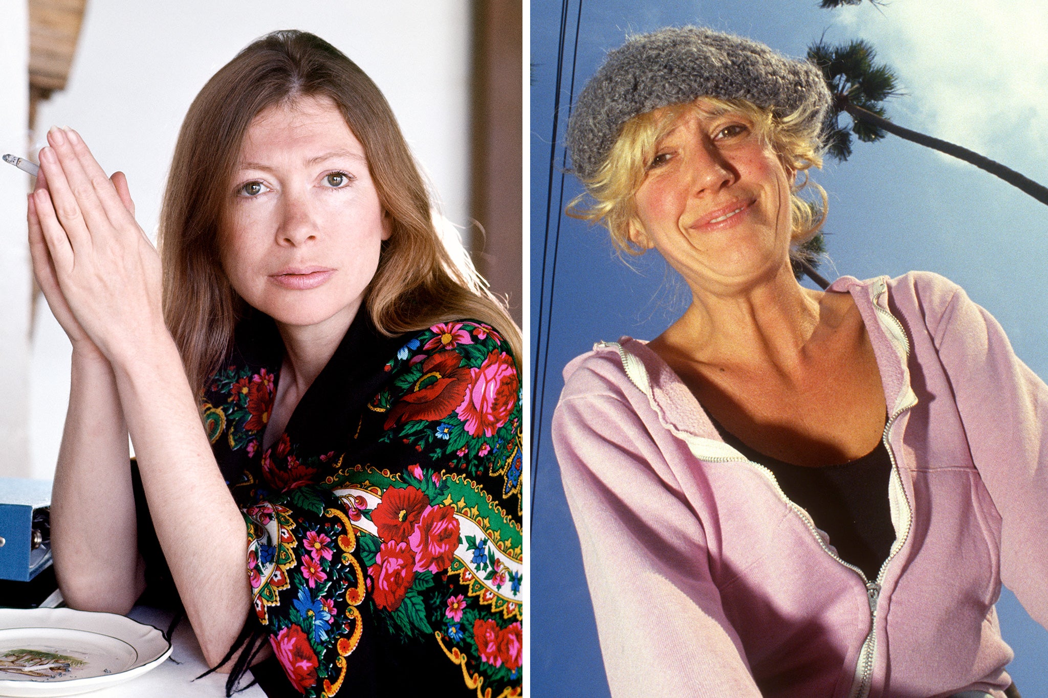 Joan Didion (left) and Eve Babitz have become symbols of literary cool