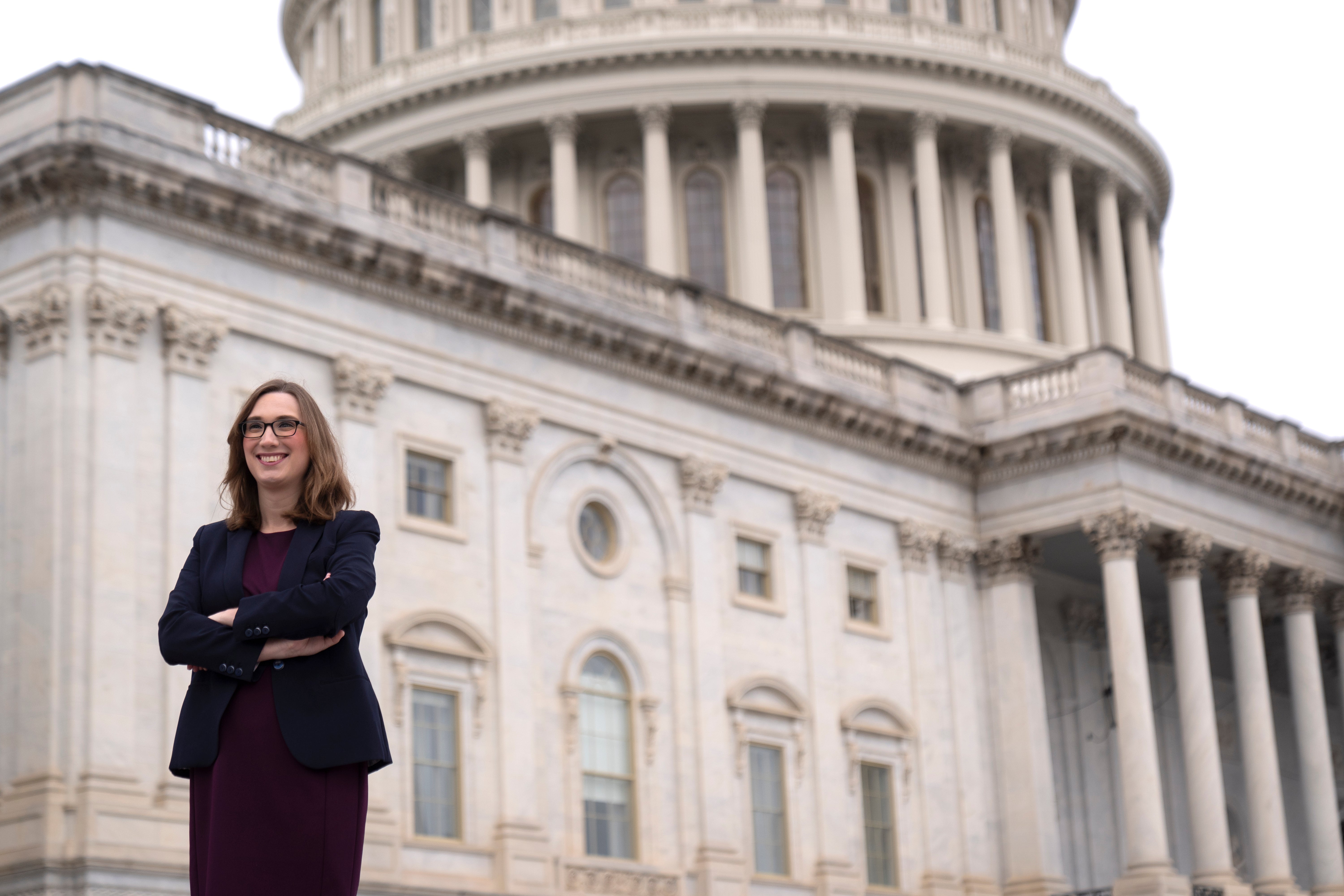 Sarah McBride is the first ever openly trans person elected to the House of Representatives, as a Democrat from Delaware