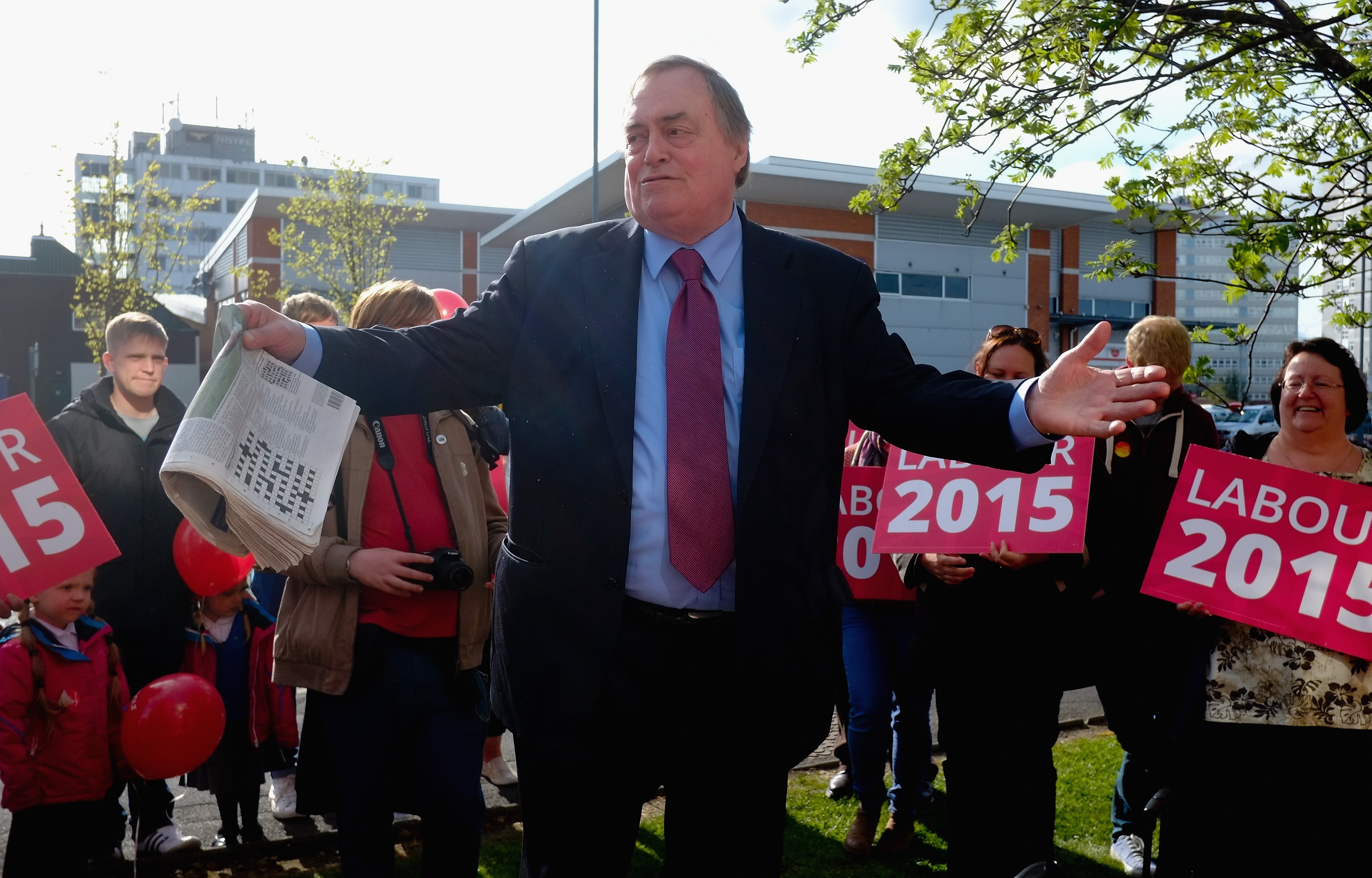 Prescott gives a speech to party members in Stockton-on-Tees in May 2015