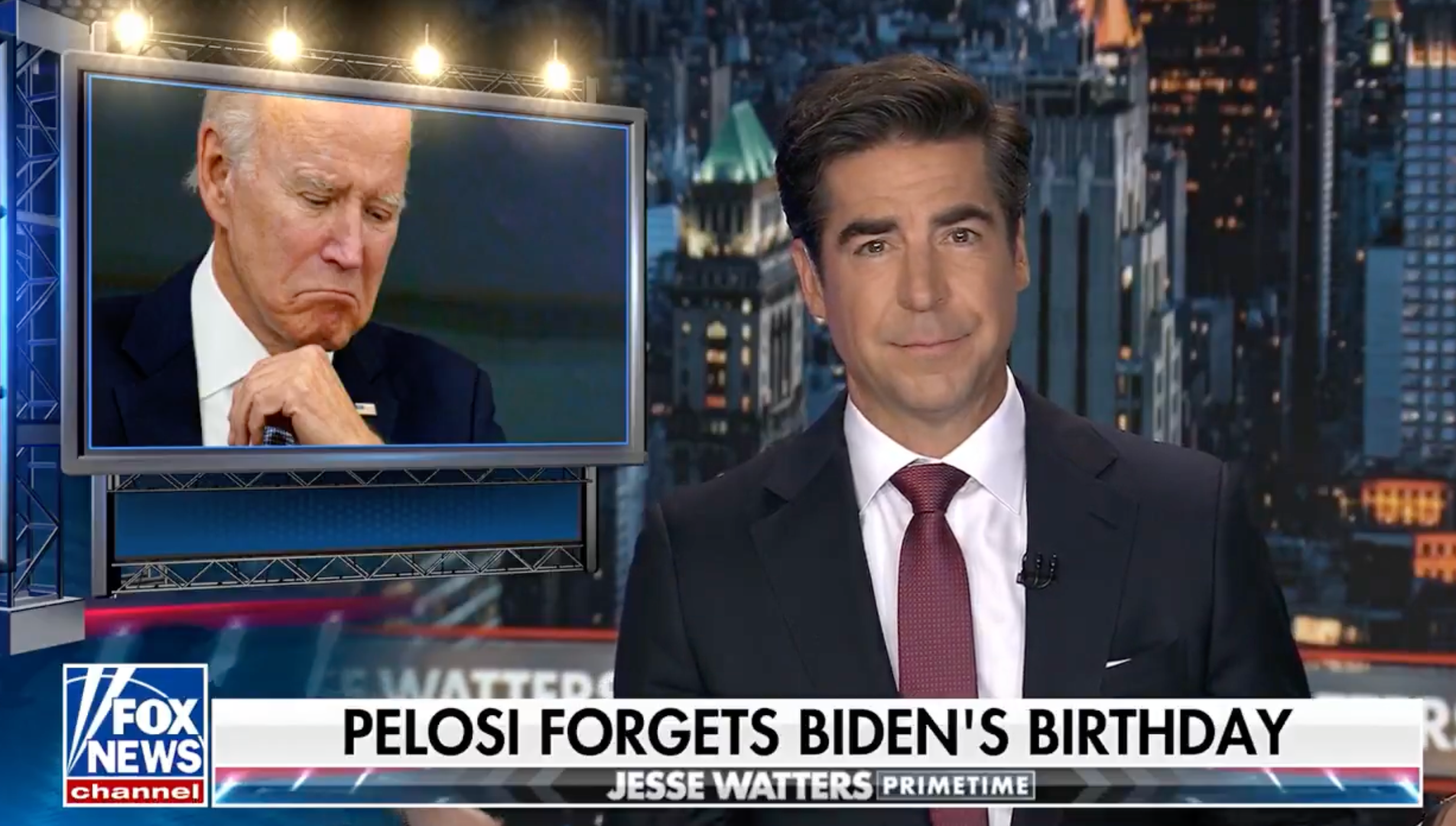 Fox News host Jesse Waters said that men can’t wish men happy birthday