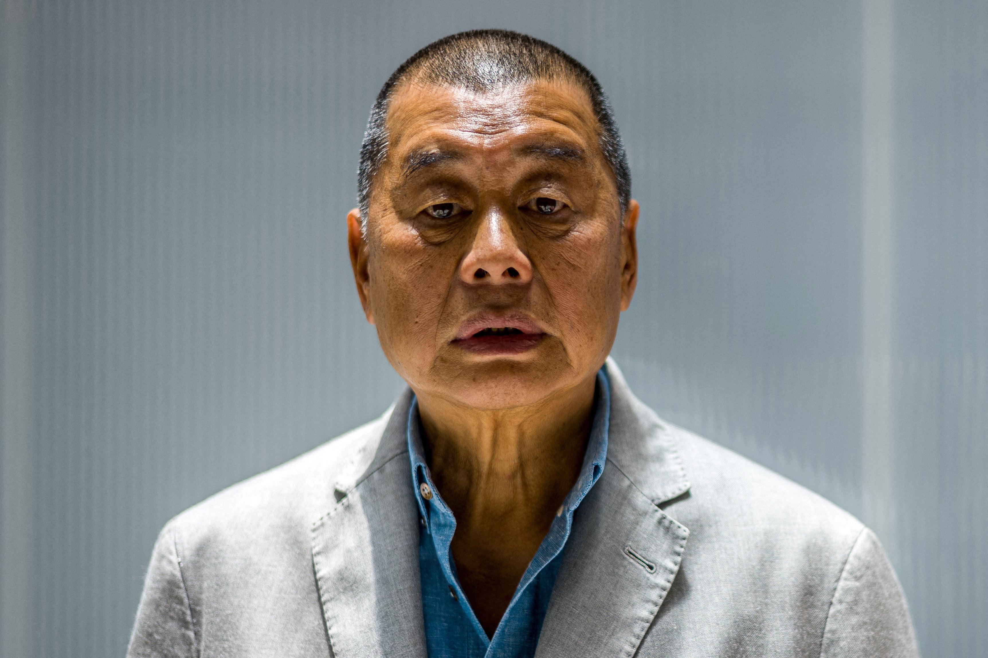 Millionaire media tycoon Jimmy Lai poses during an interview with AFP at the Next Digital offices in Hong Kong on 16 June 2020