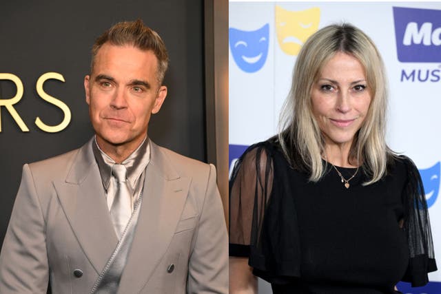 <p>Robbie Williams and Nicole Appleton</p>