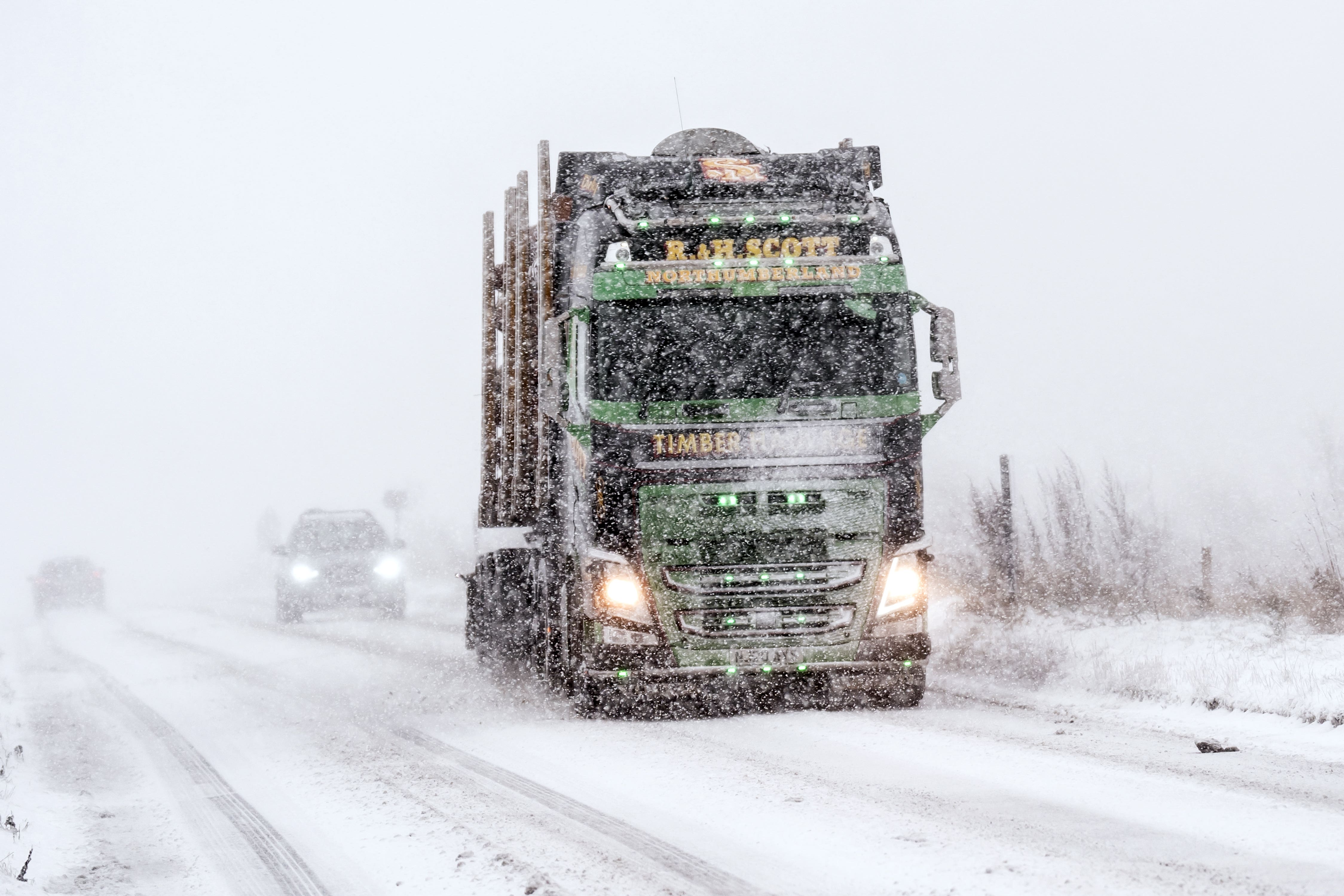 Wintry conditions are affecting many areas (Danny Lawson/PA)