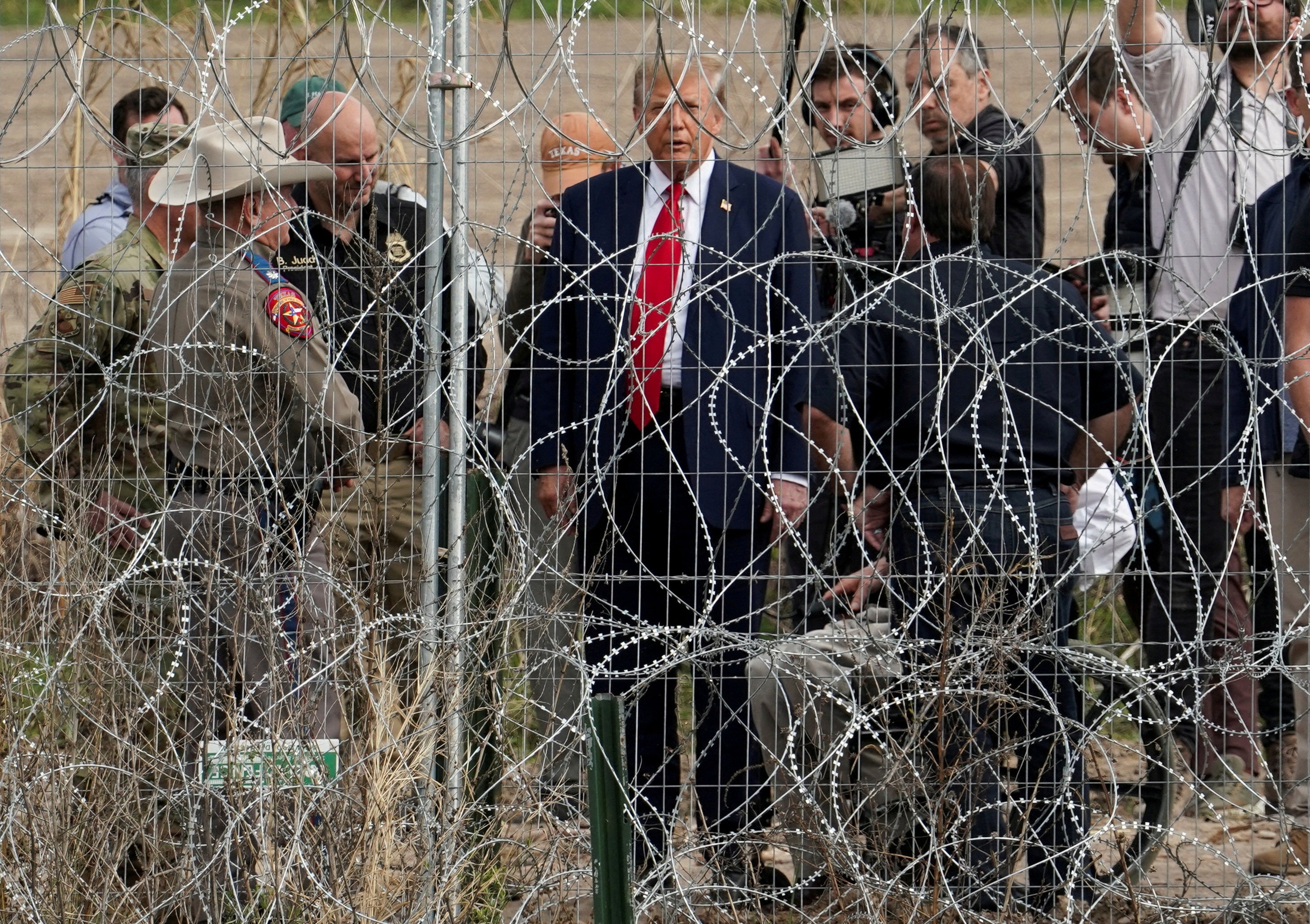 Donald Trump visits the U.S.-Mexico border