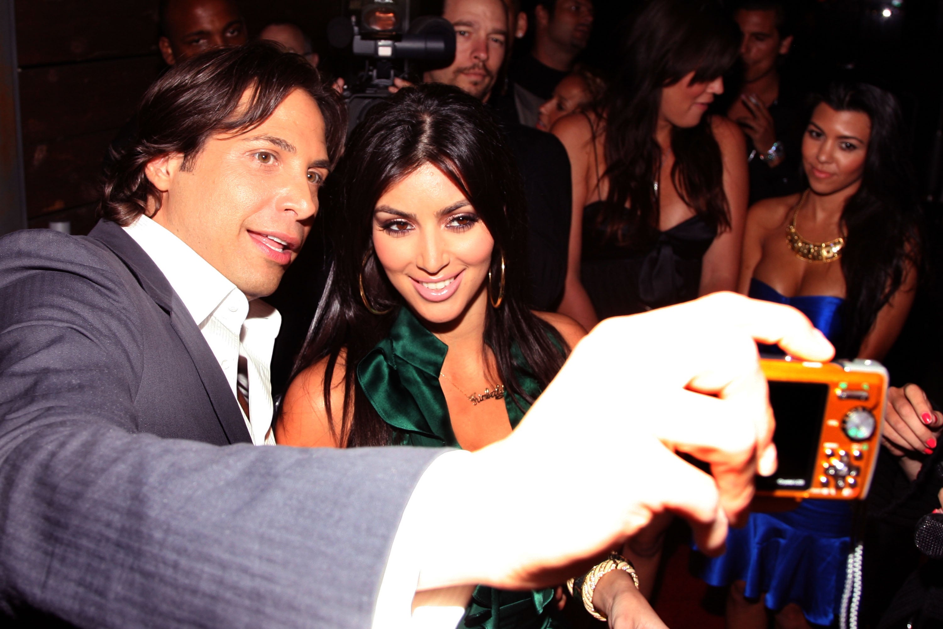 Joe Francis with Kim Kardashian at the launch of Girls Gone Wild magazine on April 22, 2008 in West Hollywood