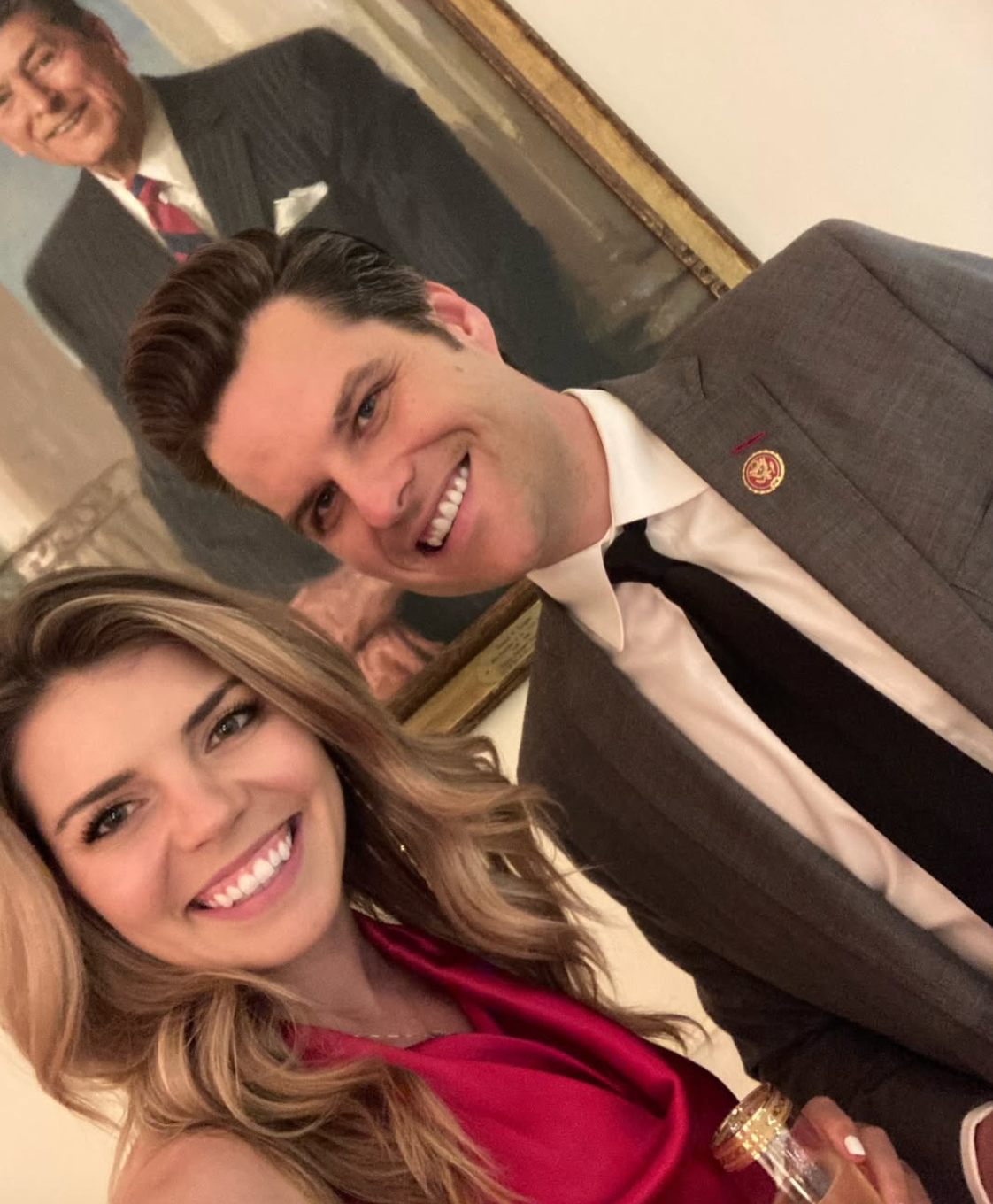 Ginger recently reshared this photo with Gaetz at the White House in December 2020 and captioned it: 'Who else is excited for January'