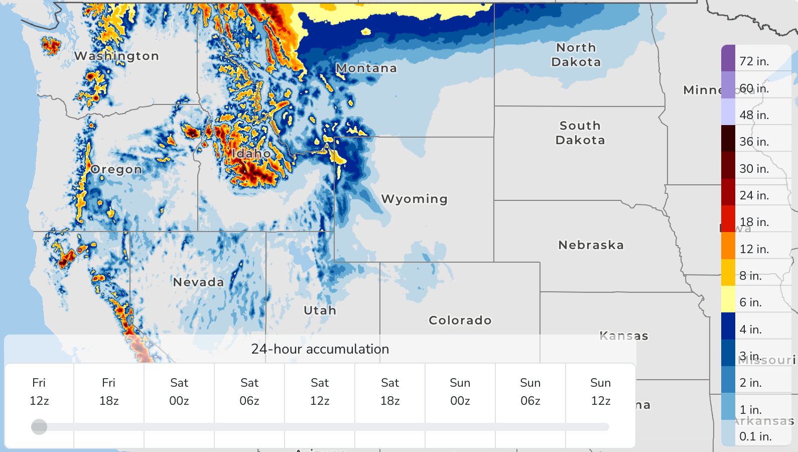 Weather Prediction Center’s probabilistic precipitation portal estimates snowfall in the region