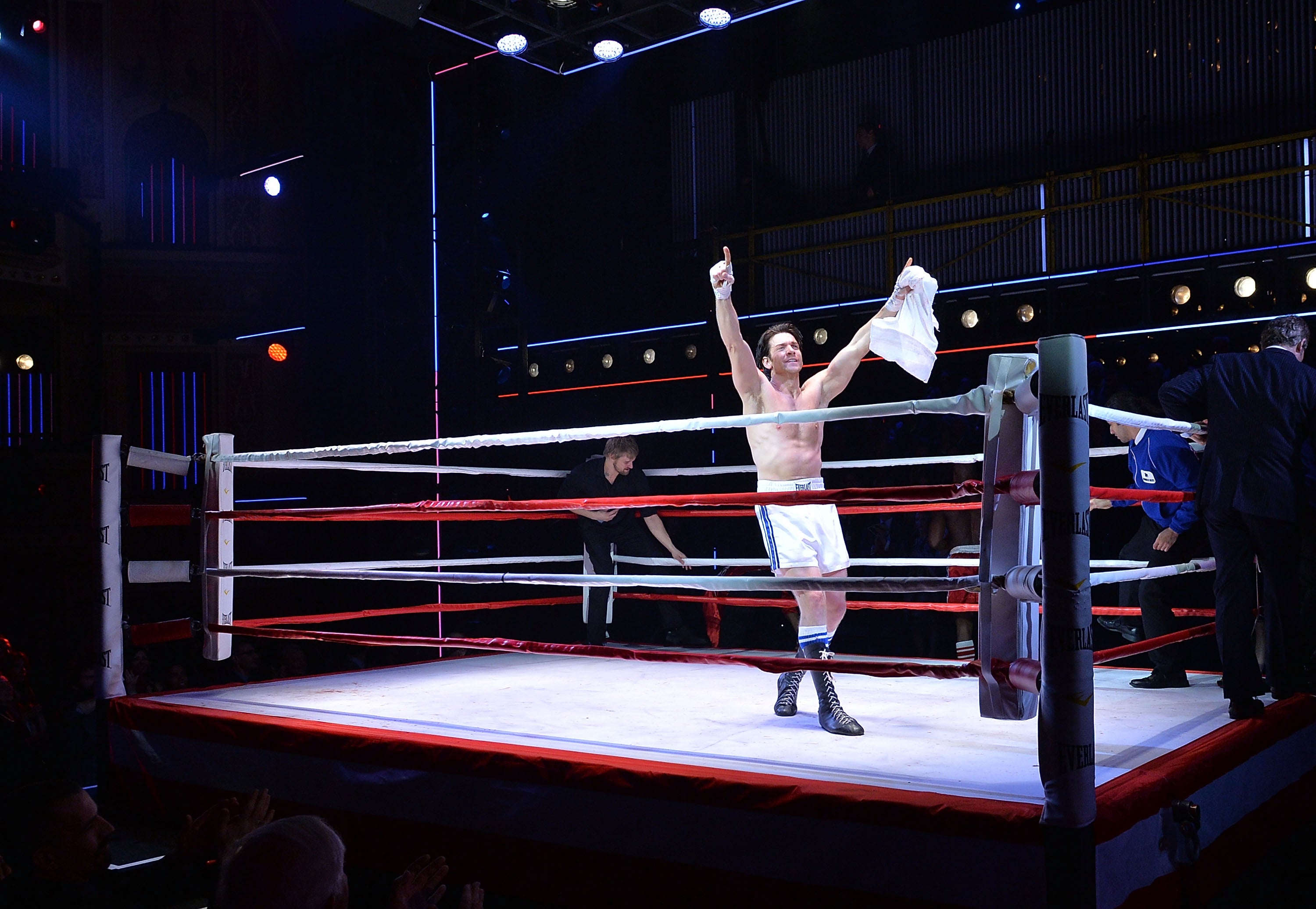 Actor Andy Karl takes his curtain call on the opening night of ‘Rocky’ on Broadway in 2014