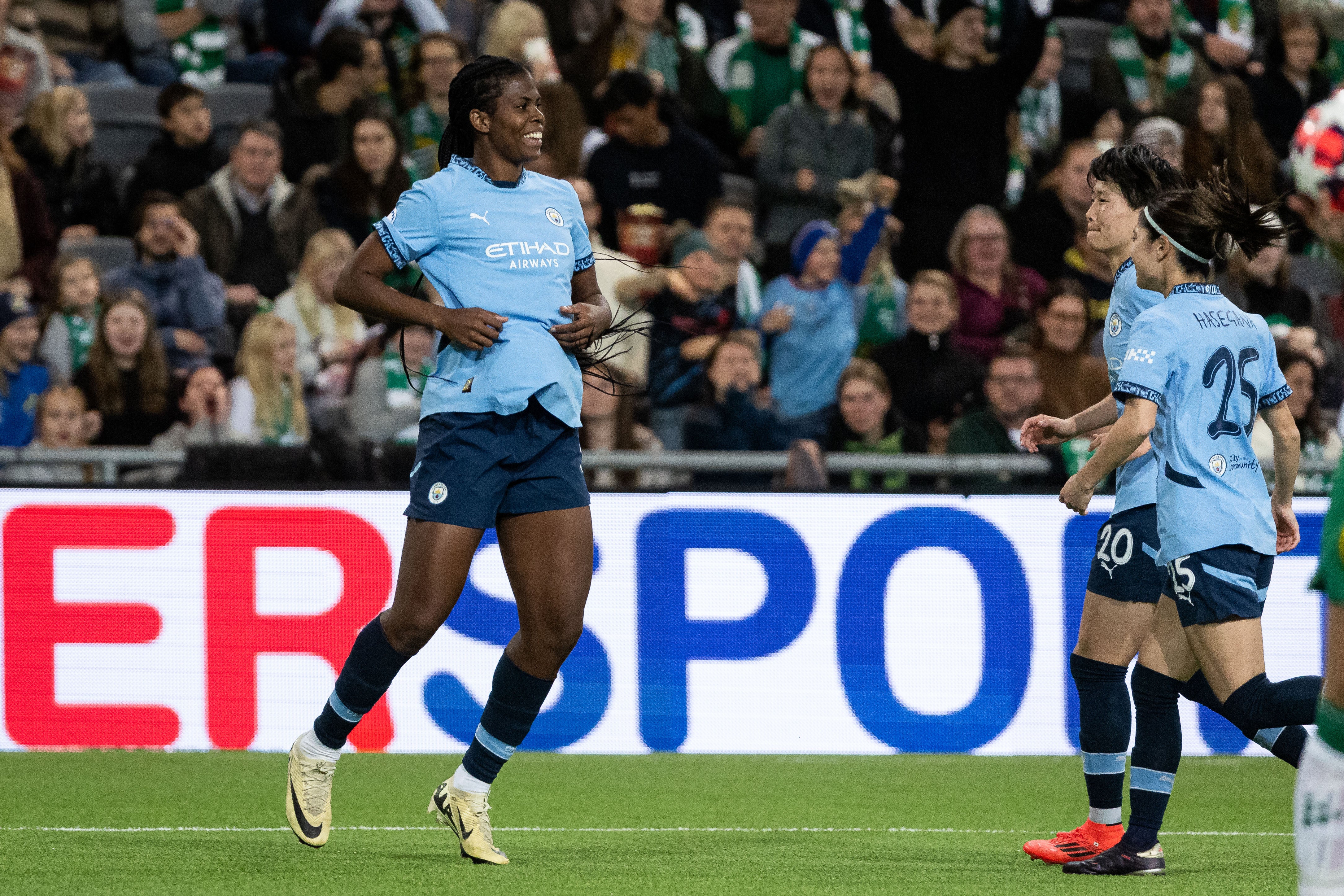 Shaw scored twice to become Man City’s record scorer in the competition