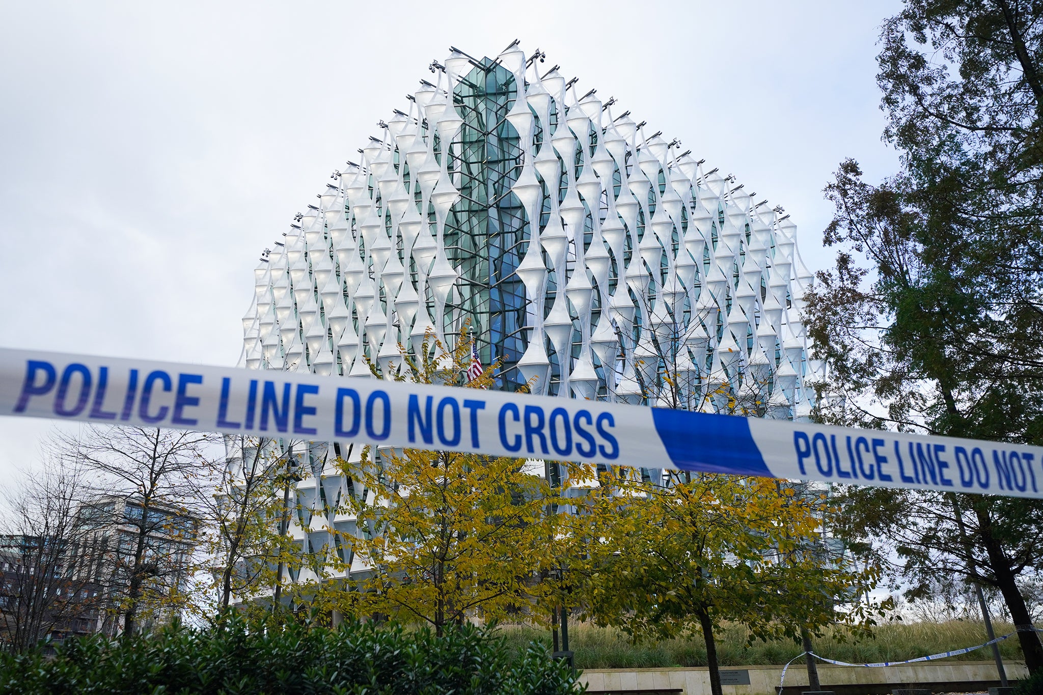 The US embassy in Nine Elms was locked down by armed police last week after reports of a suspicious package