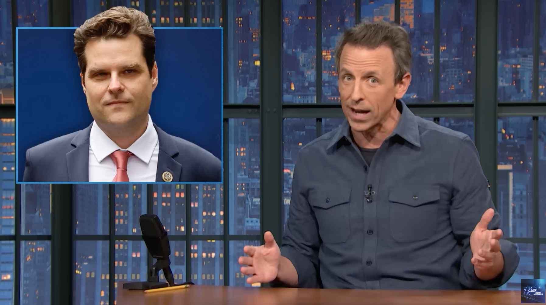 Seth Meyers roasted Gaetz on the late-night show