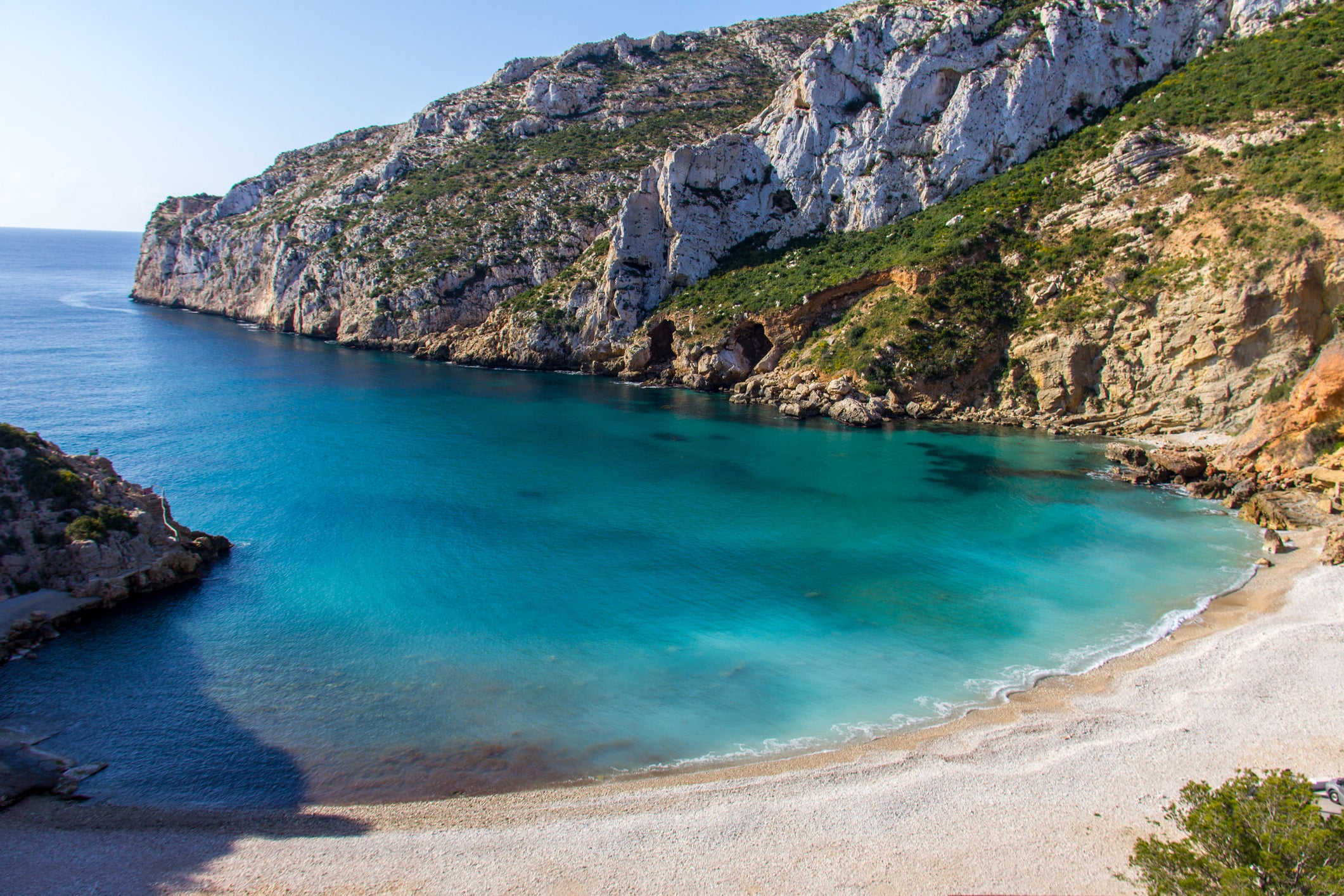 Cala Granadella is a blue flag beach in the Alicante region