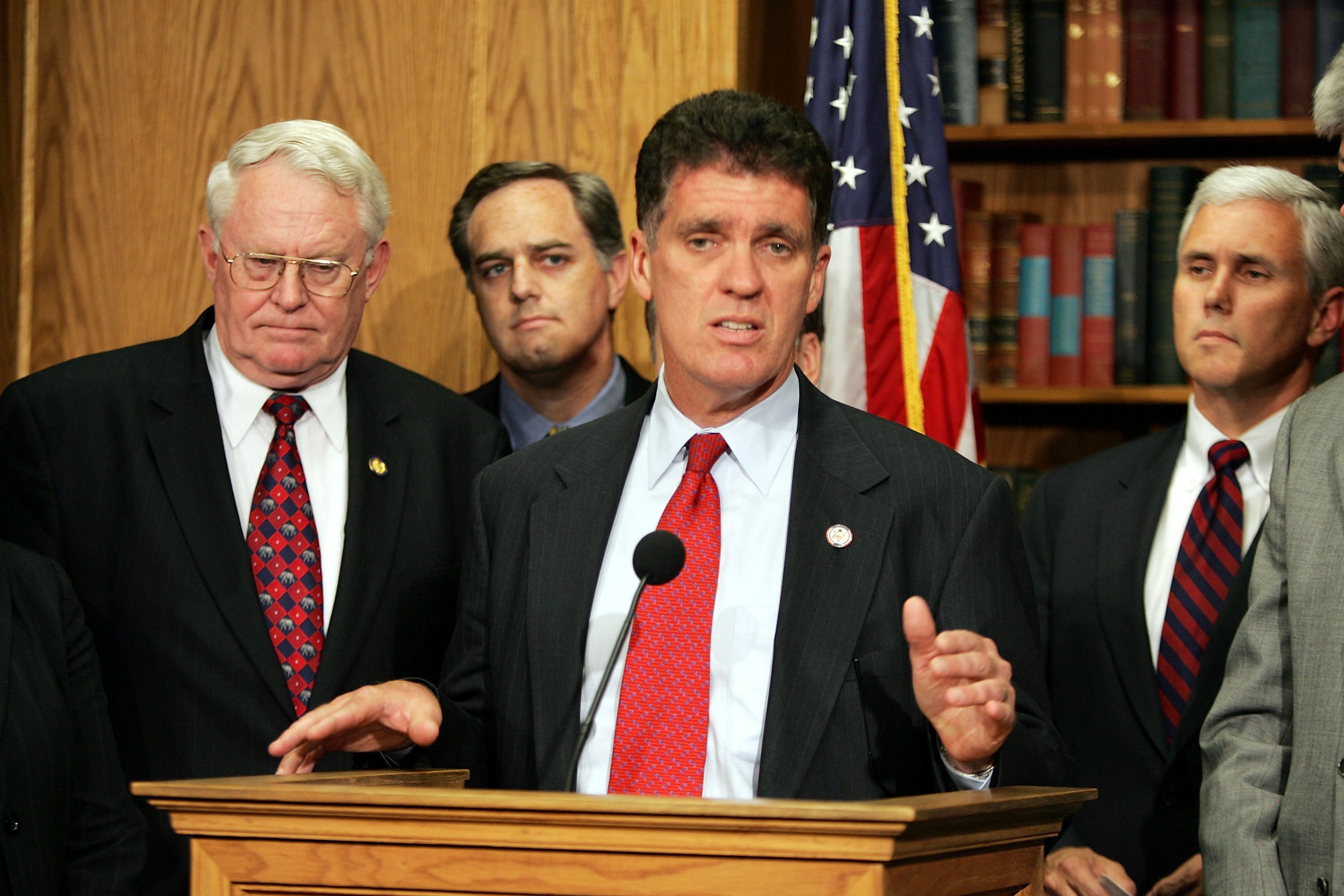 Rep. Dave Weldon speaks during a press conference on May 24, 2005, in Washington, DC