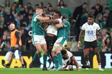 Fiji boss claims Sam Prendergast escaped red card due to ‘wearing green jersey’