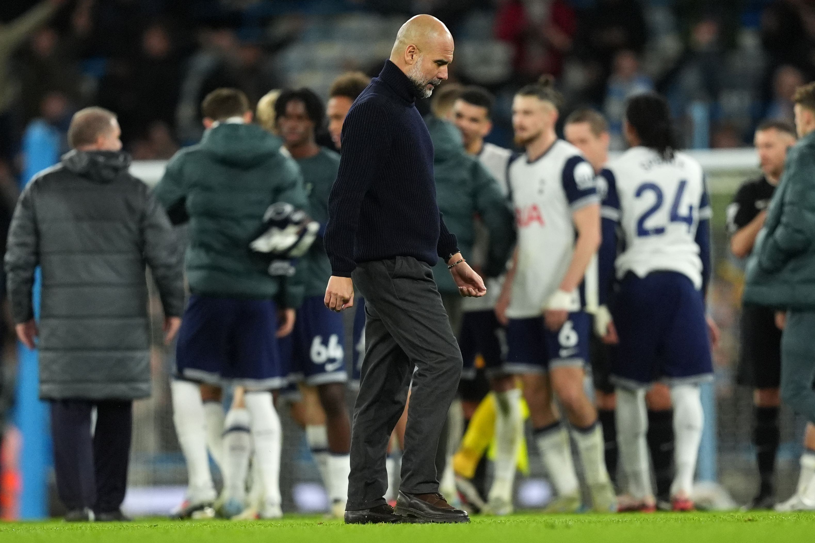 Tottenham added to Pep Guardiola’s woes (Martin Rickett/PA)