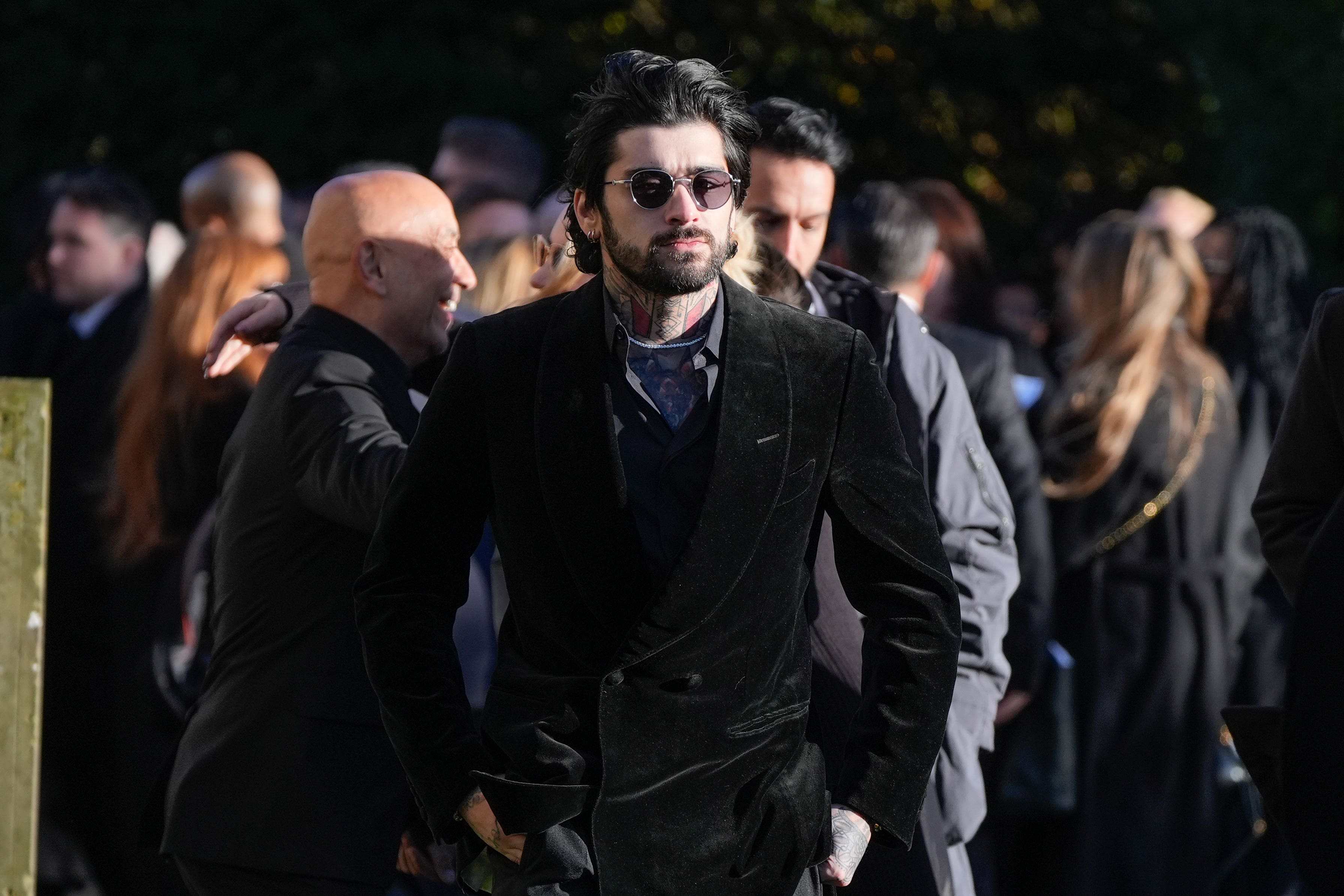 Zayn Malik after the funeral service for One Direction singer Liam Payne (Andrew Matthews/PA)