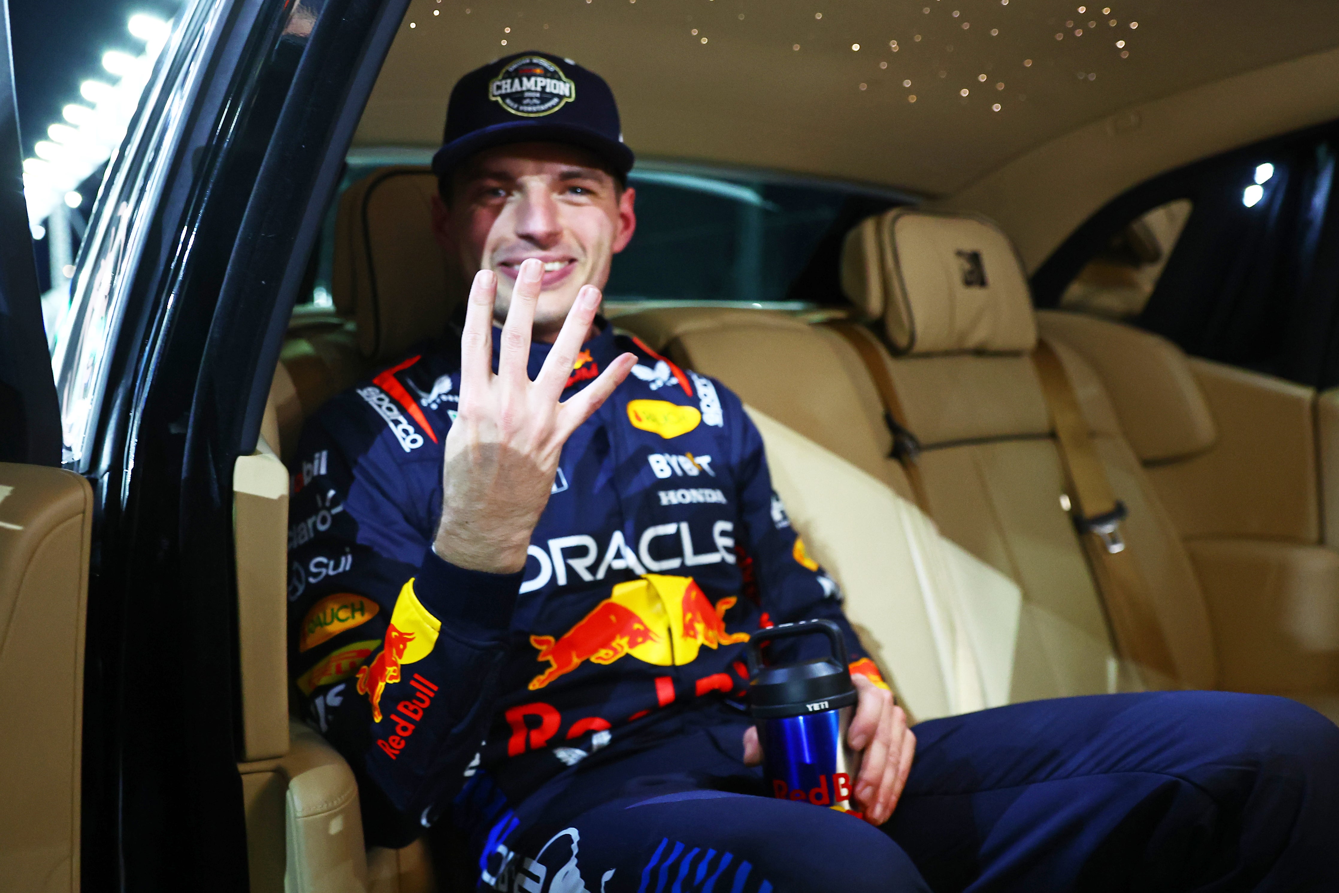 Max Verstappen has won his fourth consecutive drivers’ world title in Las Vegas