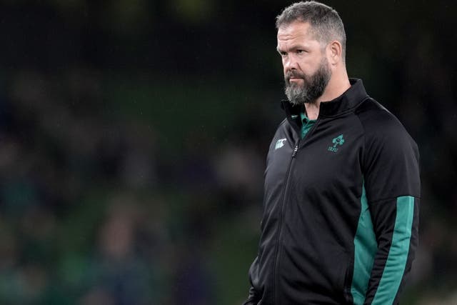 Ireland head coach Andy Farrell is preparing for the visit of Australia (Brian Lawless/PA)