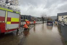 Major incident declared in South Wales as Storm Bert takes its toll