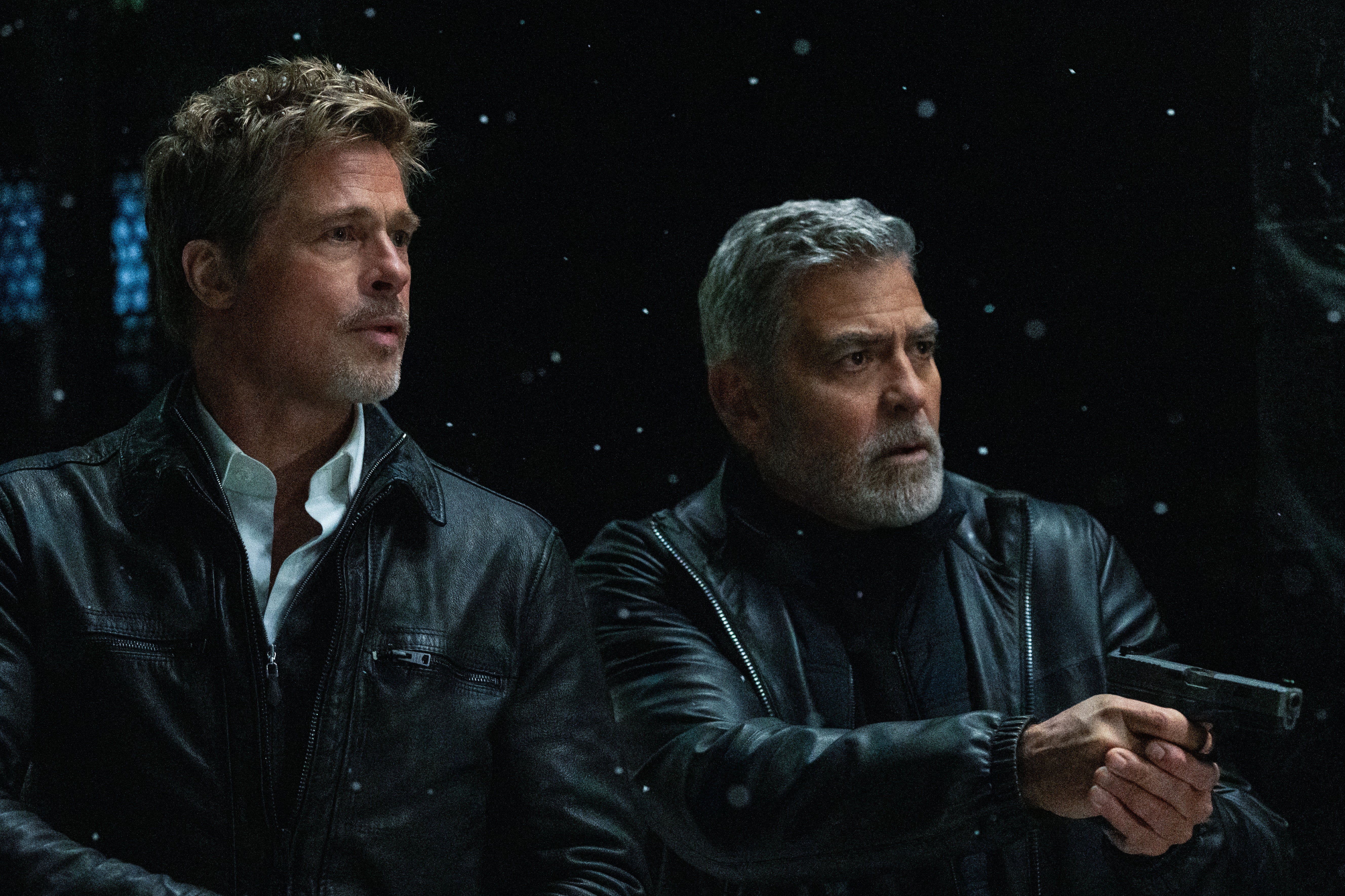 Brad Pitt and George Clooney in ‘Wolfs'