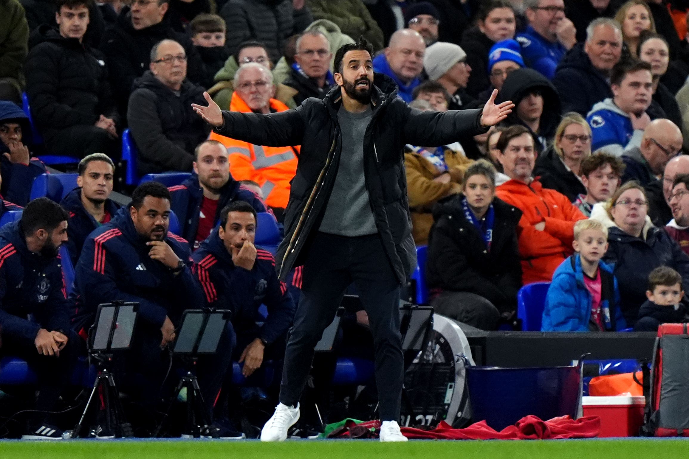 Manchester United drew 1-1 at Ipswich in Ruben Amorim’s first match as manager (Bradley Collyer/PA)