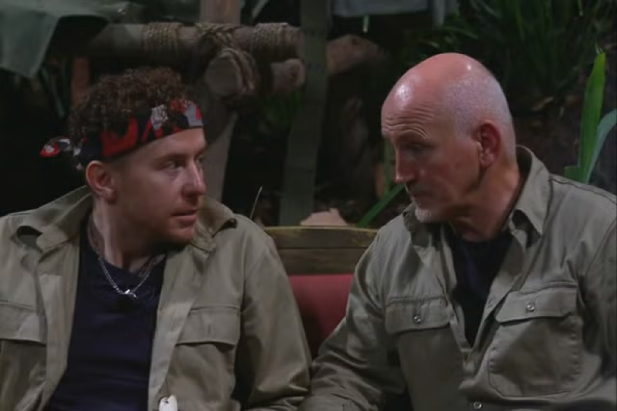 Danny and Barry on ‘I’m a Celeb’ (ITV)