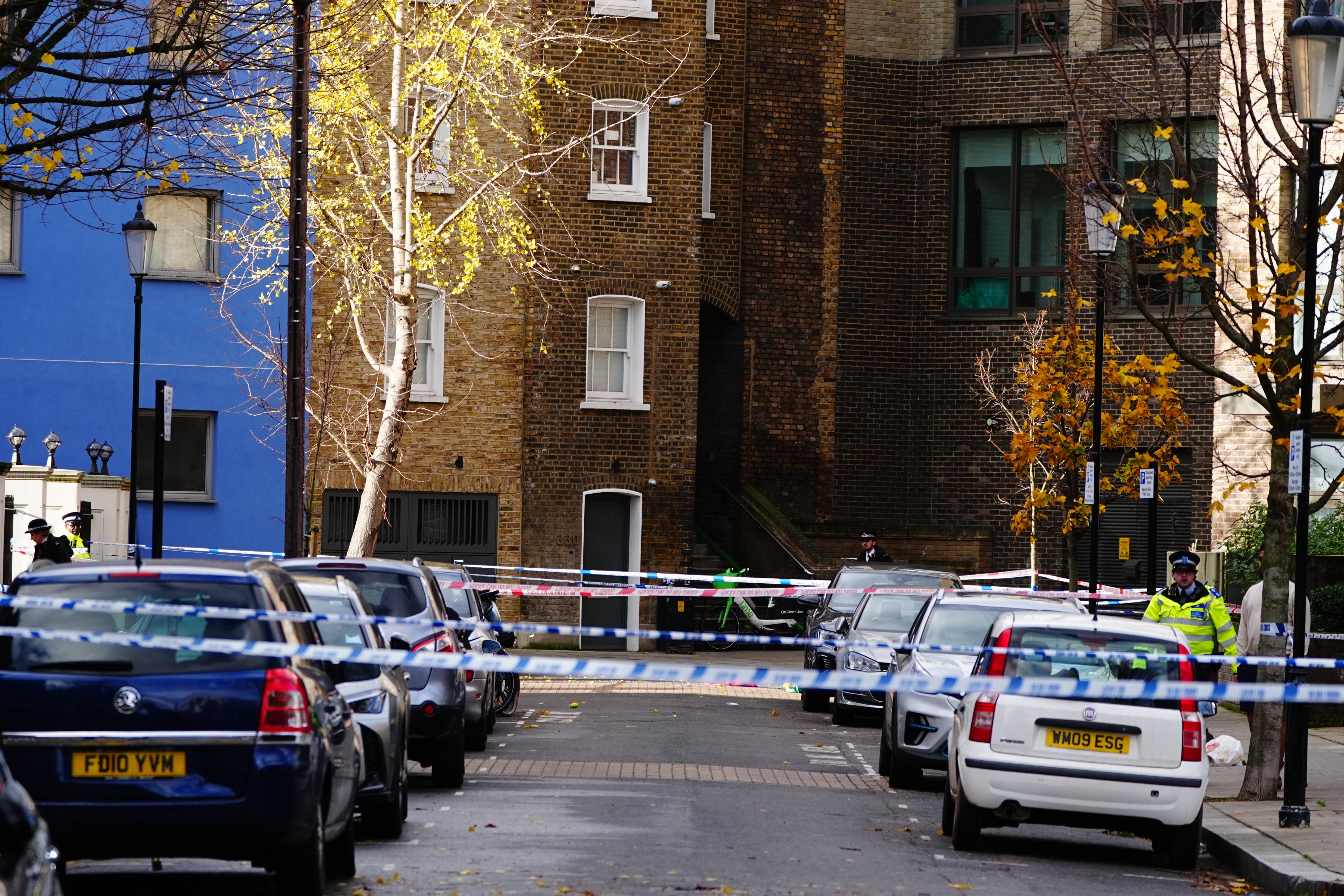 Police have cordoned off the scene in Southern Row, Ladbroke Grove