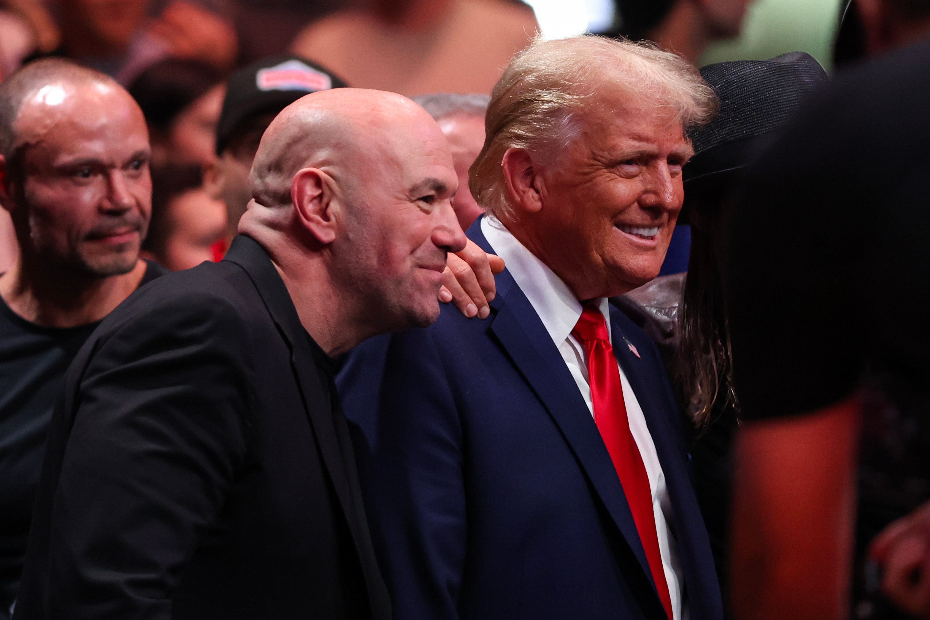 Trump with Joe Rogan at Madison Square Garden on November 16. Rogan endorsed Trump in the 2024 race