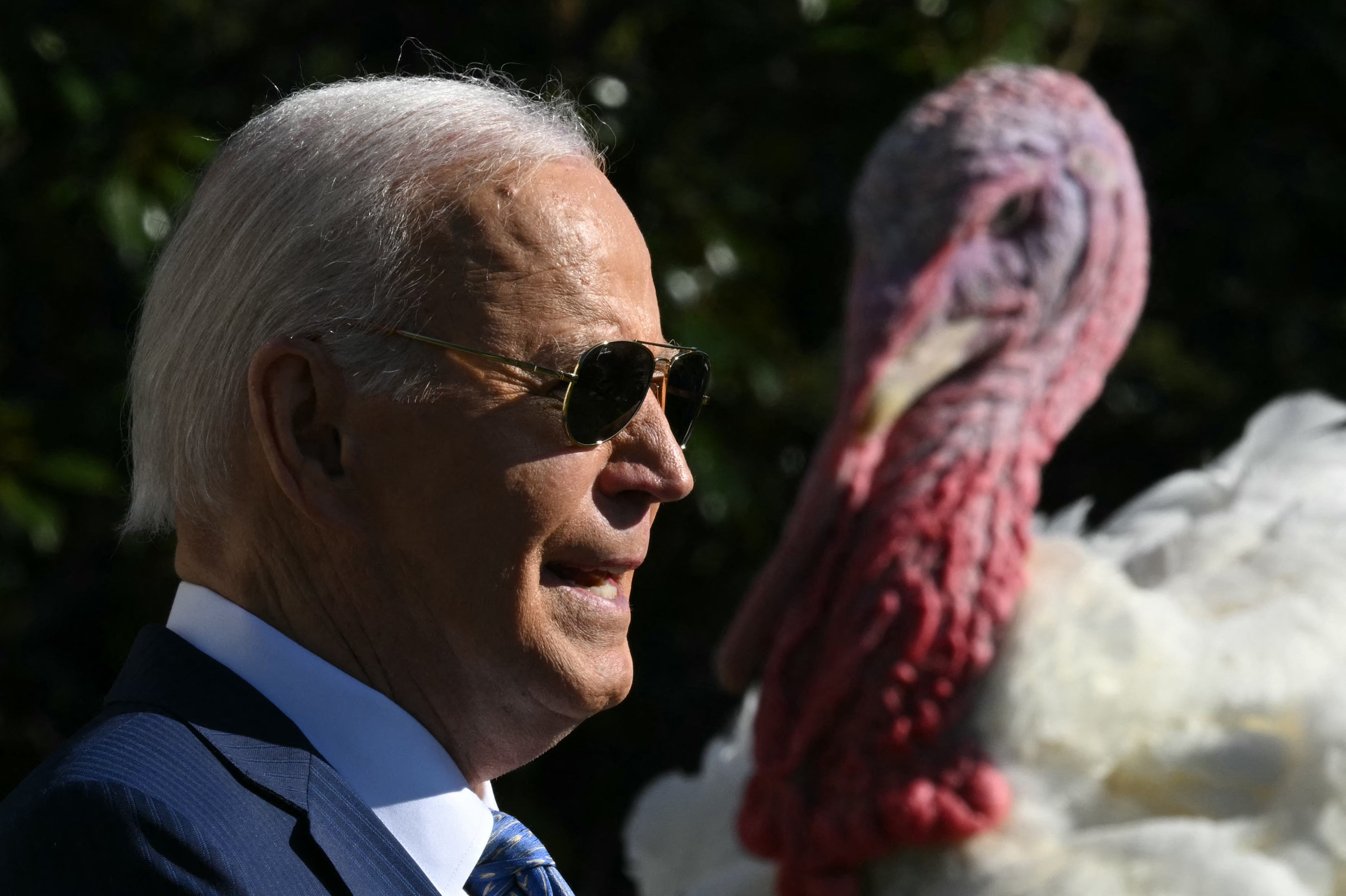 The names of the turkeys are meant as an homage to Biden’s home state of Delaware and its state flower, the peach blossom.